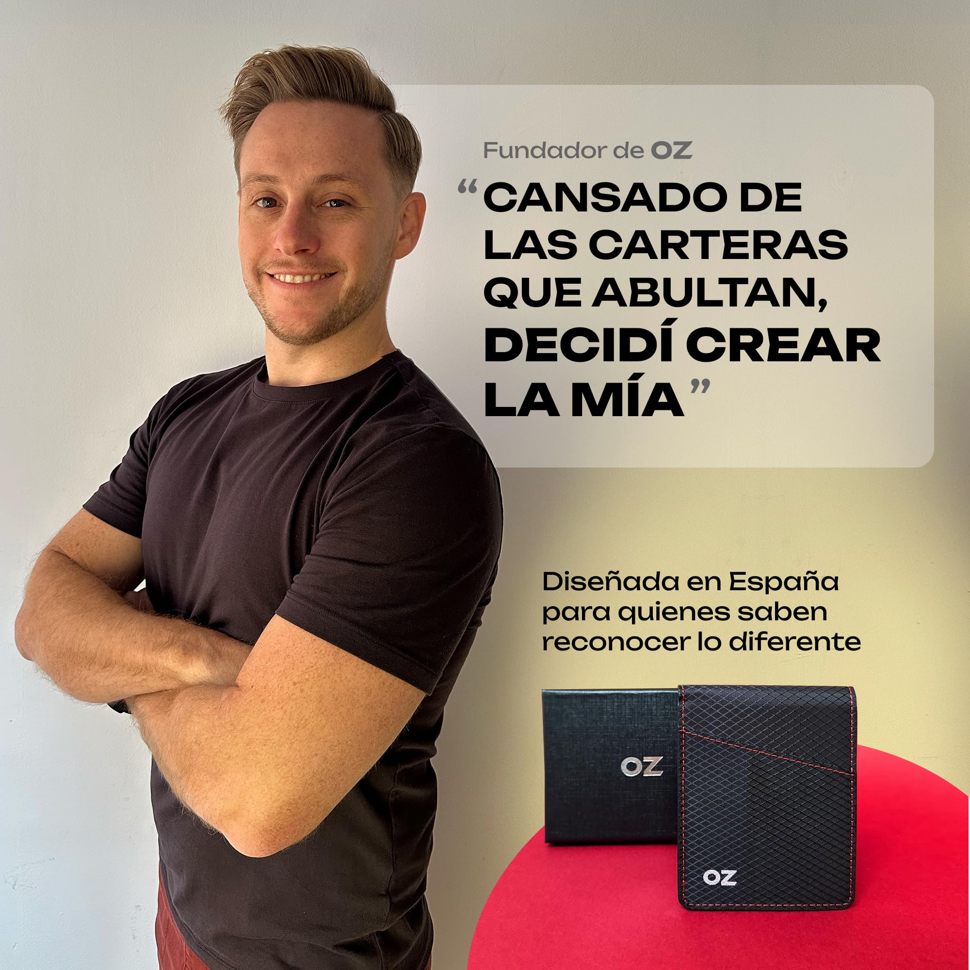 Carteras para Hombre con Monedero y Tarjetero Delgada Capacidad hasta 12 Tarjetas con Bloqueo RFID – No Hace Bulto, Billetera para Hombre Slim con Bolsillo para Billetes y Monedas y Caja de Regalo — view 6
