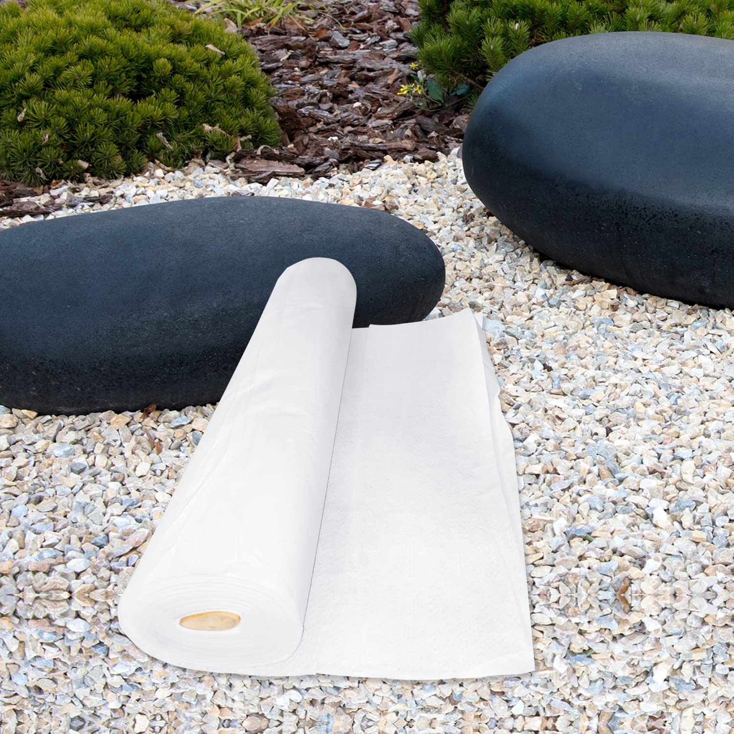 50m² Malla Geotextil no Tejida 200g/m2 – Tela para Control de maleza en Piscina/Terraza/Jardín – Tela de Filtro antihierbas – Resiste los Rayos UV – Grava & Césped Artificial – 1 x 50m