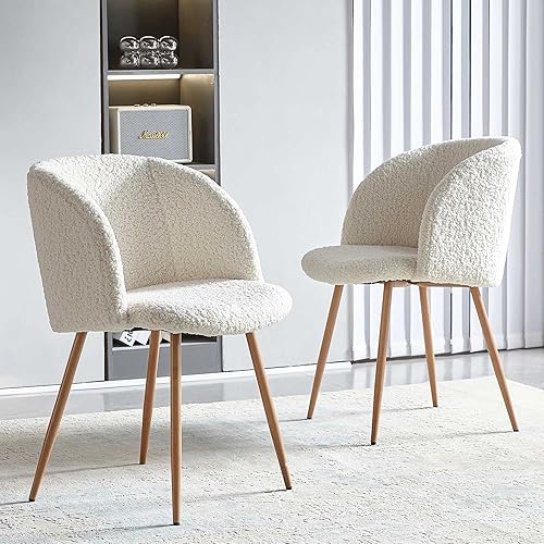 Homedot Comfy Home - Juego de 2 sillas con brazos modernos, silla clásica de ocio, silla de maquillaje tapizada con respaldo de barril, sillas de Homedot Comfy Home - Juego de 2 sillas con brazos modernos, silla clásica de ocio, silla de maquillaje tapizada con respaldo de barril, sillas de