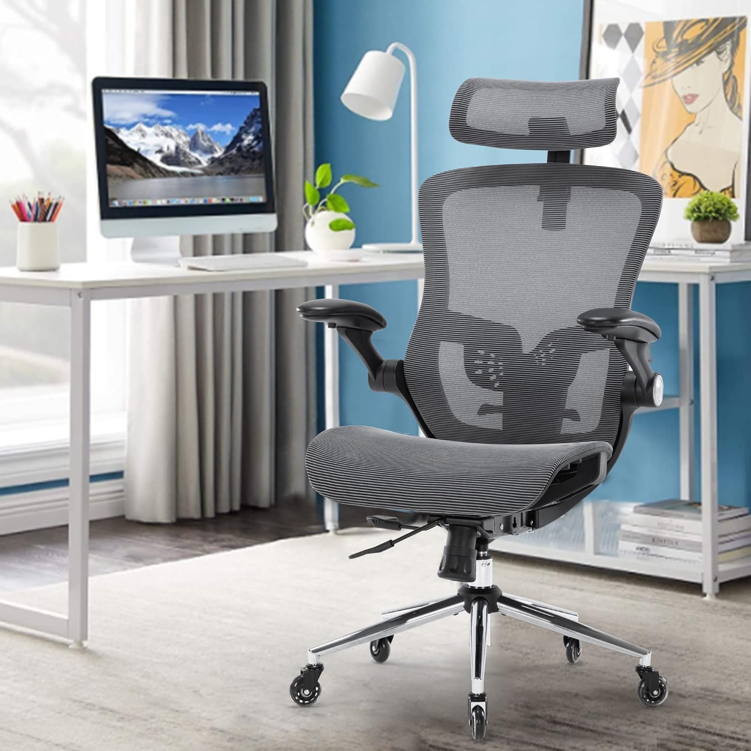 Buy Home Office Desk Chairs , Ergonomic Office Chair with 90°135