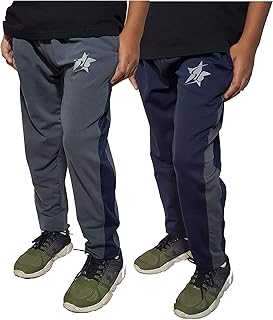Boy's Regular Fit Track Pants, Sweatpants and Lower for Kids, Poly Strachable Track Pants for Daily use Yoga Running, Acti...