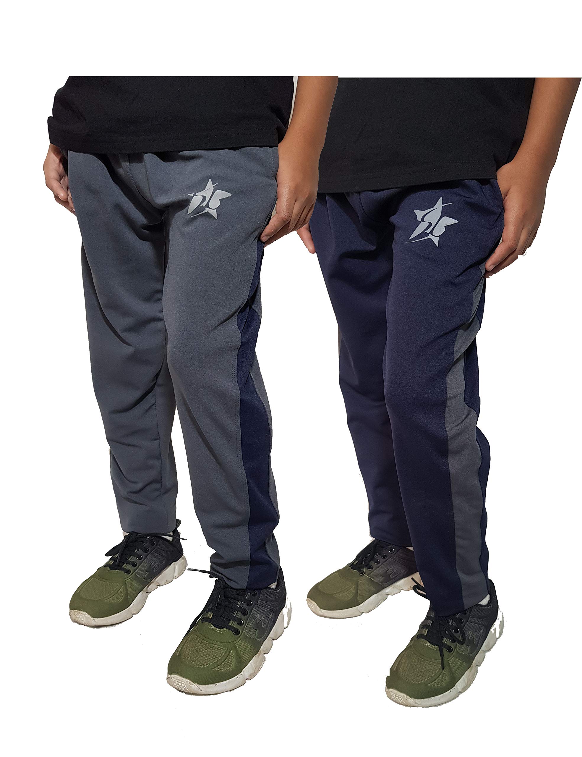 Boy's Regular Fit Track Pants, Sweatpants and Lower for Kids, Poly Strachable Track Pants for Daily use Yoga Running, Active Wear Combo (Pack of 2)-image-33
