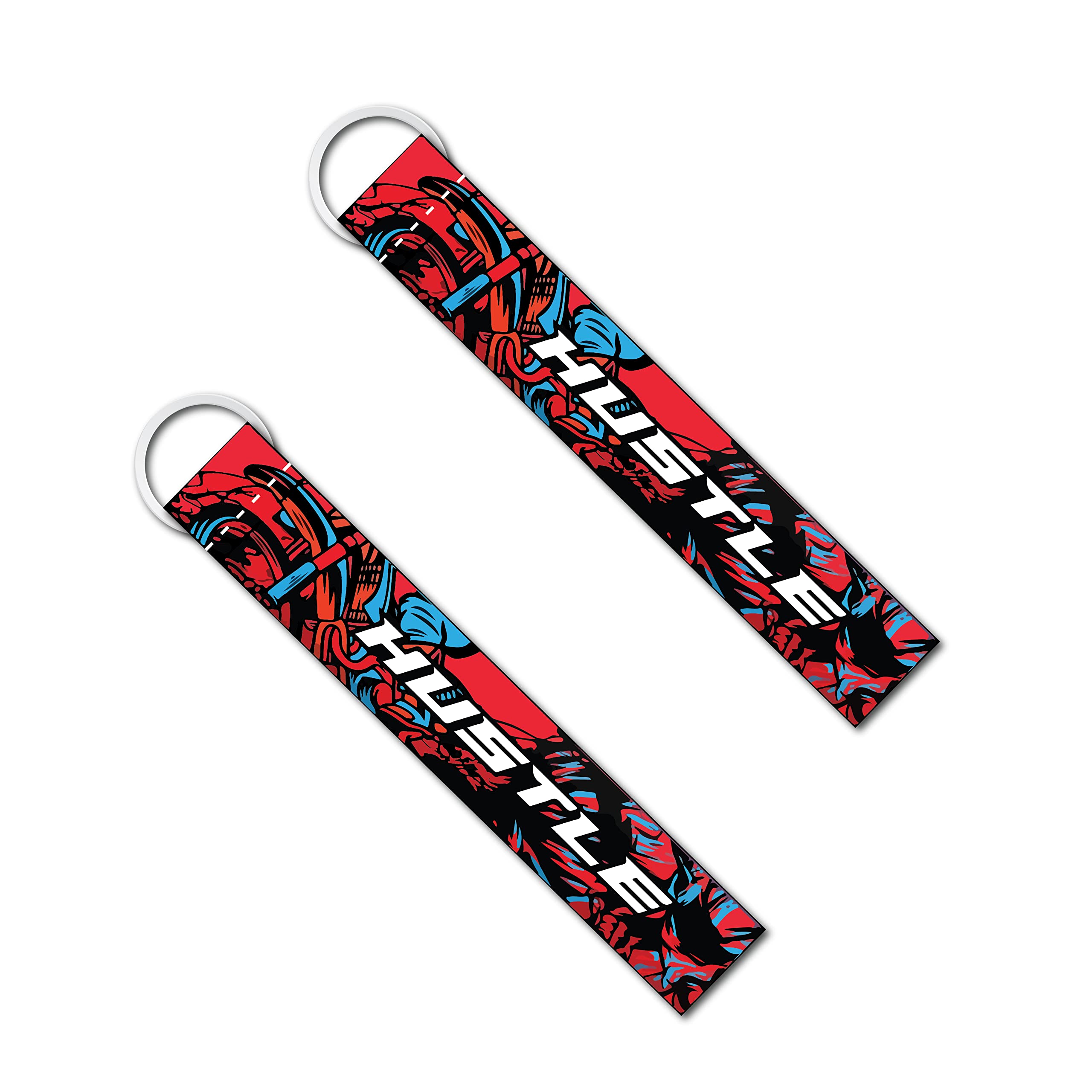 1Pcs Hustle Theme Lanyard Keychain Holder Compatible For Bikes Riders Men's Women's Key Holder Key Tag Multicolored (6 x 1 Inches)-image-48