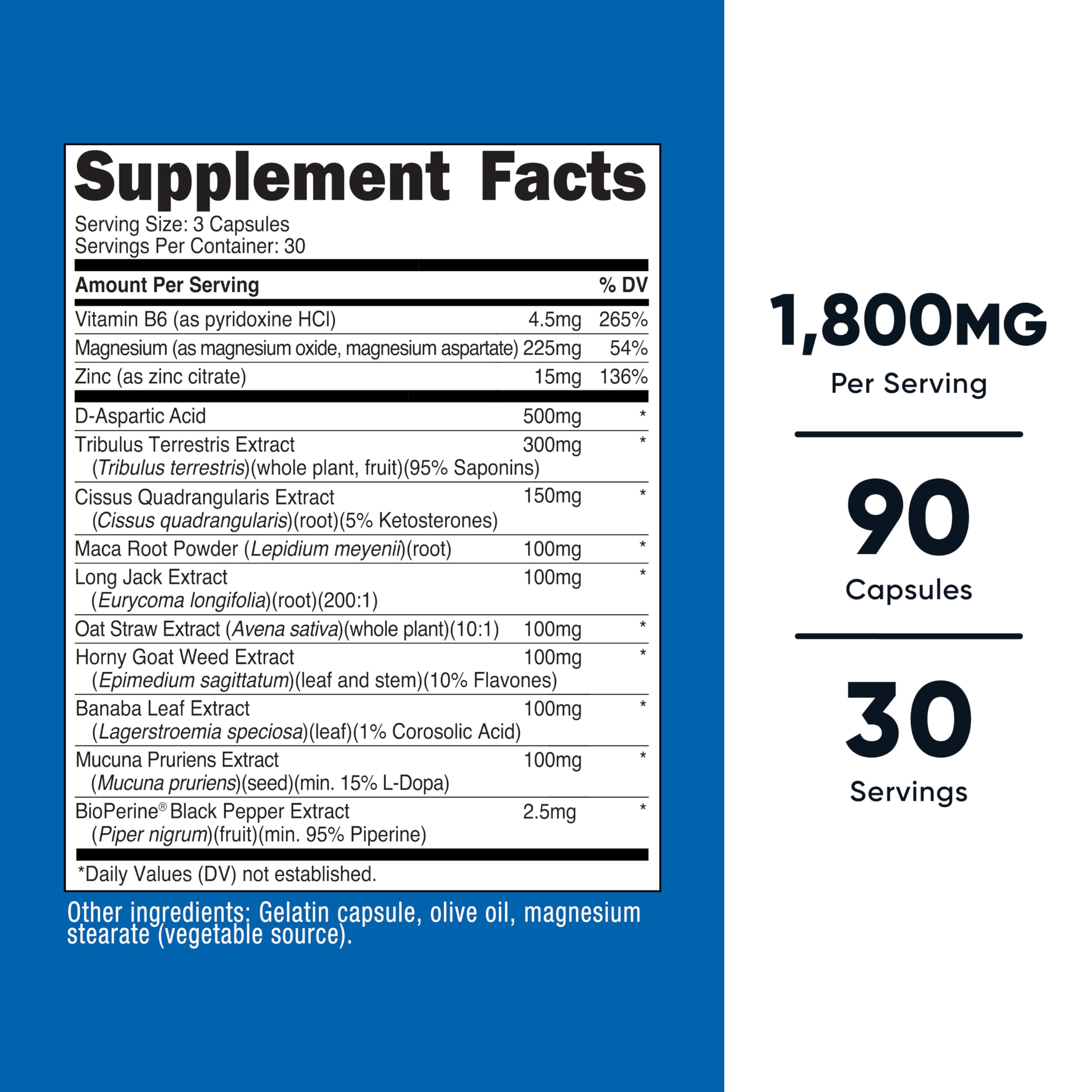 Nutricost Testosterone Support Complex (90 Capsules) -1800mg Per Serving — Amazon image 2