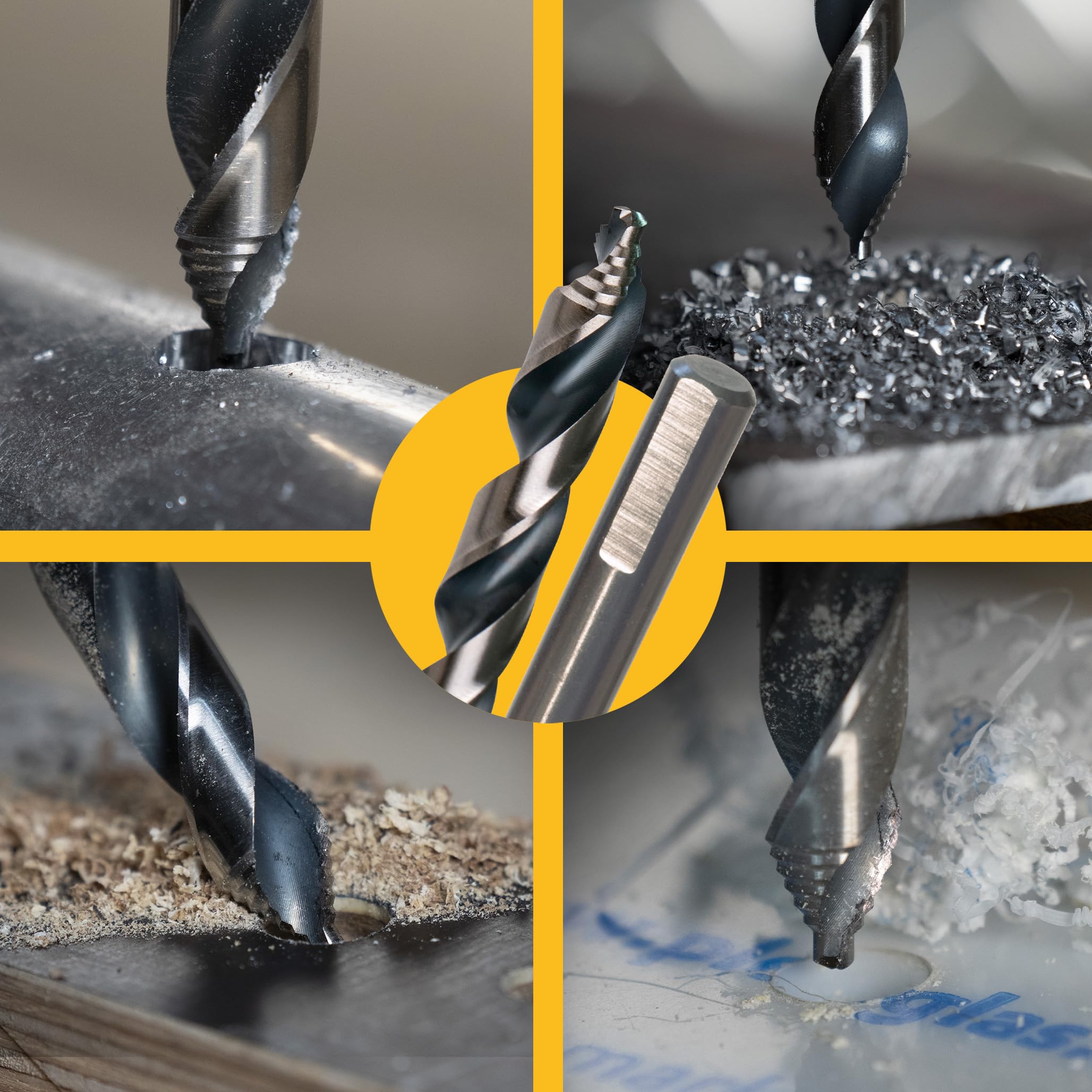 10x Spiralbohrer Step Force Ø5.0 mm - HSS-G DIN 338 für Stahl, Baustahl, Alu, Buntmetalle AMBOSS WERKZEUGE® Bohrer Bleche, Profile - Sechskant f. Bohrmaschine, Akkubohrer, Standbohrmaschine