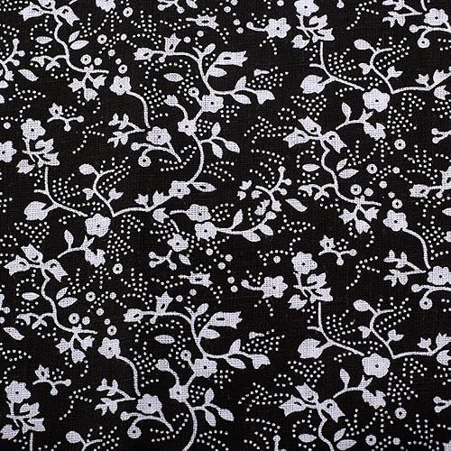 Shuanshuo Serie Negra Floral Tela de Algodón Textil Acolchado Patchwork Tela Grasa Quarter Paquetes de Tela para Scrapbooking Tela Coser DIY