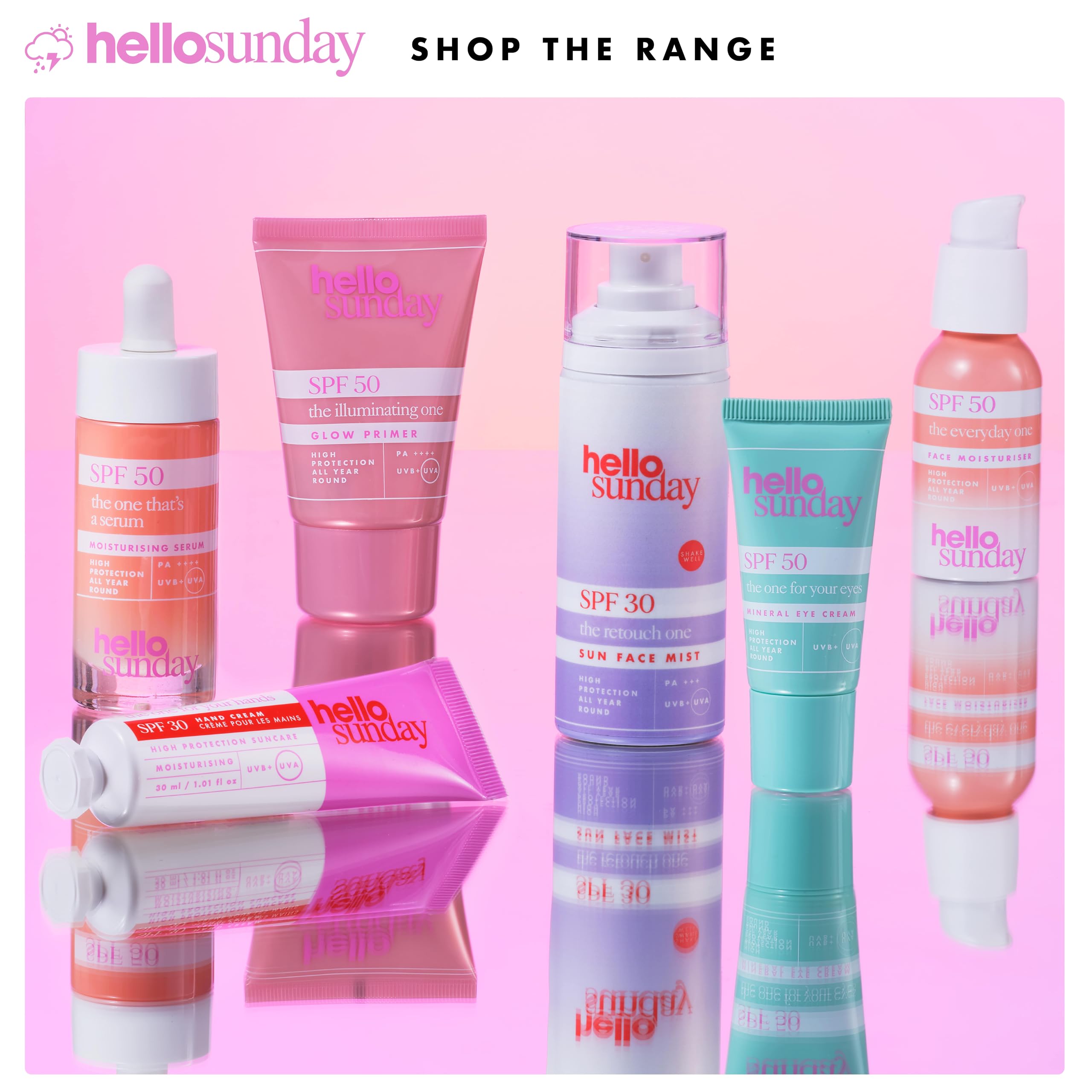 Hello Sunday The Everyday Essentials Bestsellers Kit | LSF Schutz für Gesicht, Lippen & Hände mit Hyaluronsäure & Vitamin C