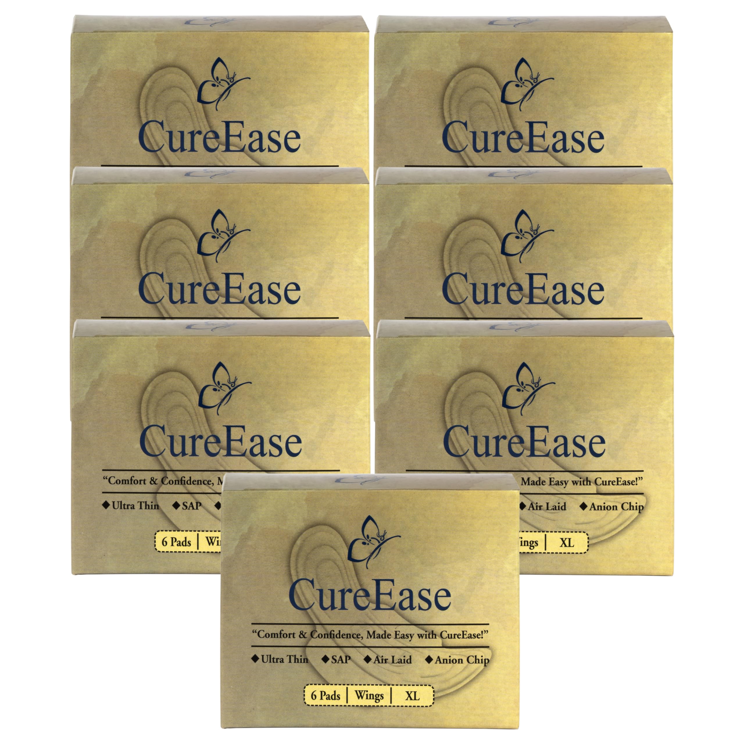 CureEase UltraThin Anion Chip Sanitary Pads for Women 42 XL TriFolded Napkins | Antibacterial | RashFree & Leak Protection | Extra Absorbent & Comfortable | Odour Control | Remarkably Soft (Pack of 7) (B0CKVT54NT) Amazon Price History, Amazon Price Tracker