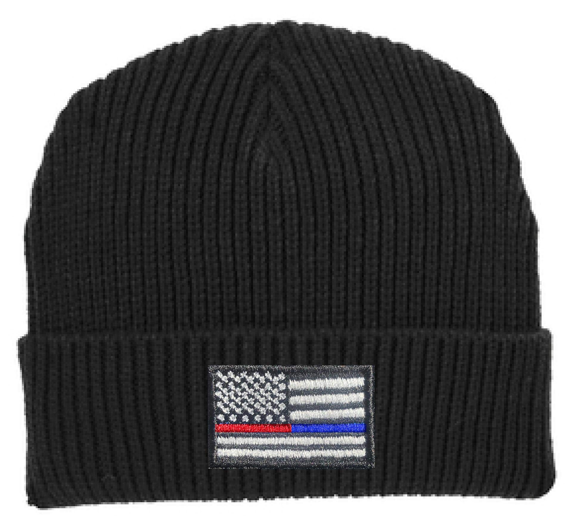 Project Thin LineThin Blue/RED Line American Flag Winter Watch Hat