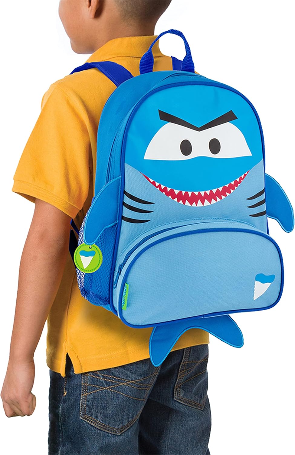 Stephen Joseph Little Boys' Sidekick Backpack, Toddler Backpack for Boys, Daycare and Preschool, Shark, Blue
