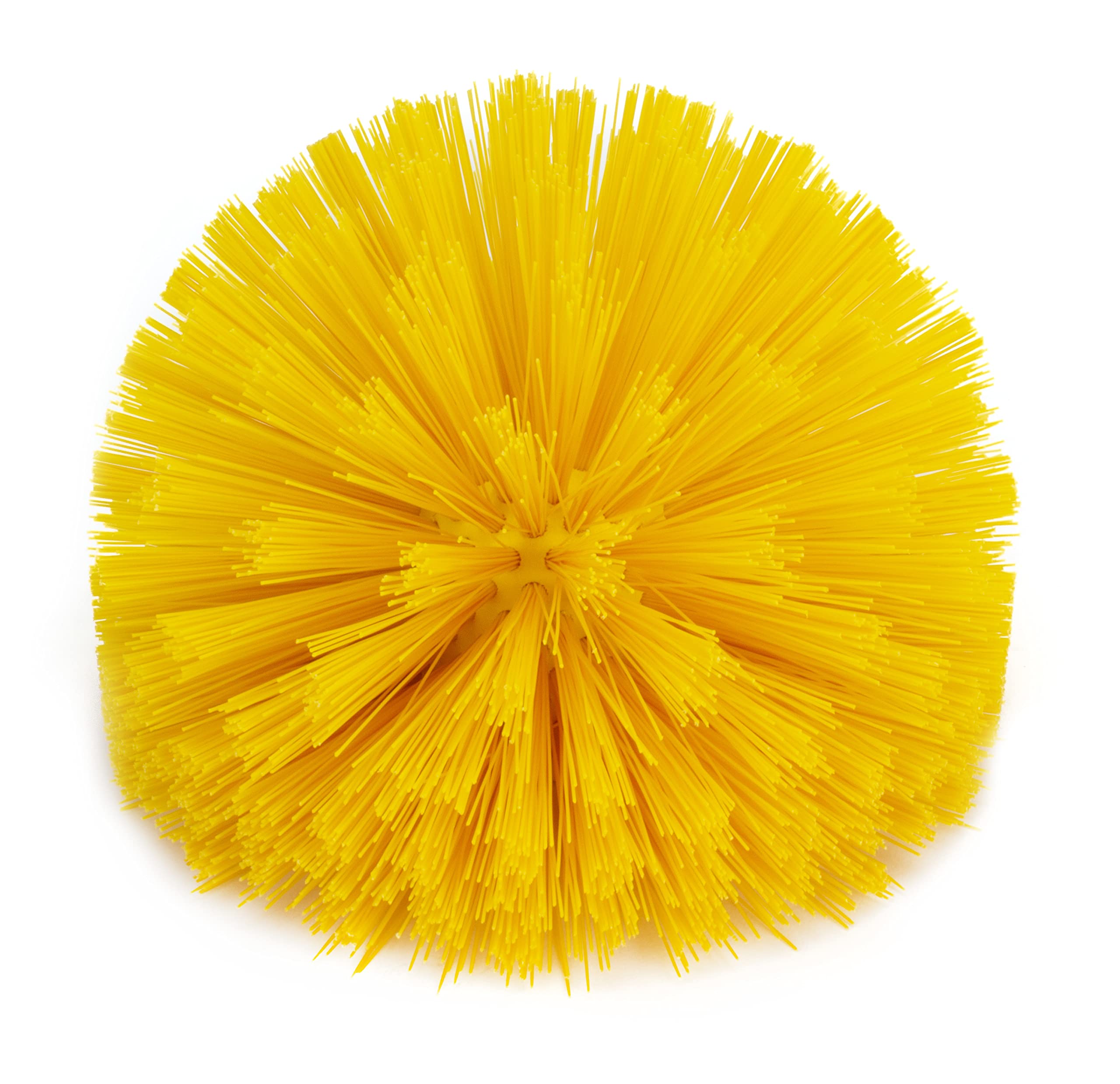 SPARTA Testa della spazzola industriale per serbatoi industriali, spazzola di scarico con foro filettato da 3/4" (manico non incluso) per uso commerciale, plastica, 15,9 cm, giallo