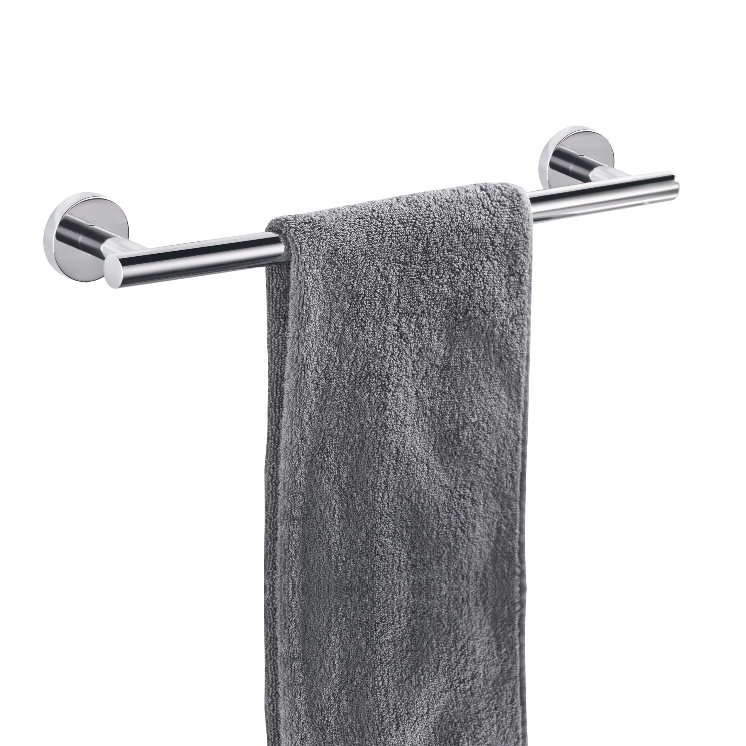 Polished Chrome Bath Towel Bar Single Bars Towel Rack Rod Classic Wall Mounted Stainless Steel Bathroom Towel Bar Toilet Kitchen Towel Shelf Single