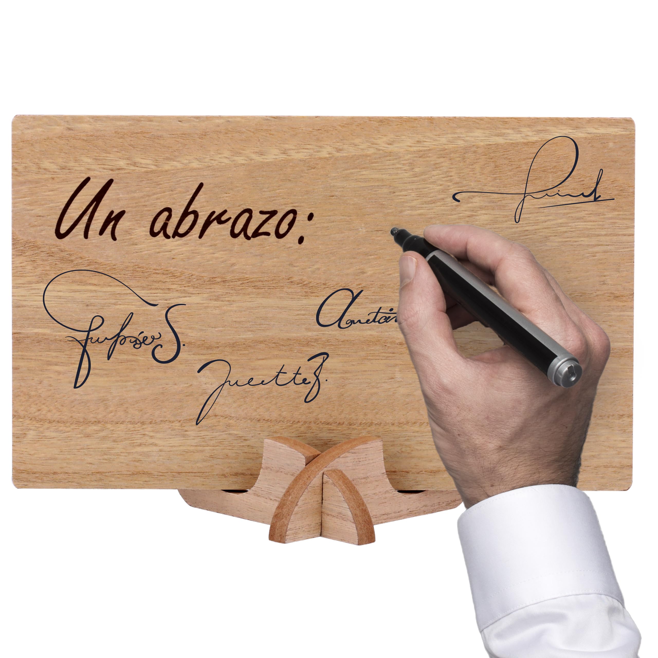 Biglietto Di Auguri Per Pensionamento In Legno - 25x15 Cm - Con Spazio Per Dediche - Regalo Originale Per Uomo E Donna - Targa Ricordo - 4