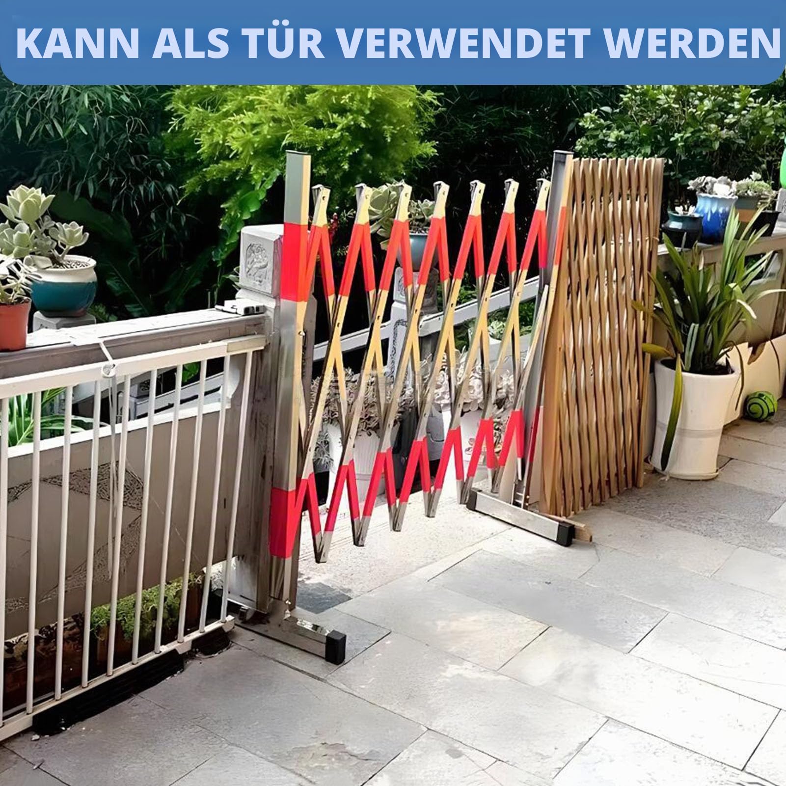Absperrgitter baustelle, Scherensperre Rostfreie Stähle, Warnwirkung Schrankenzaun Outdoor Sperrgatter 1.2x2.5m, Absperrschere Ausziehbar Mit Abschließbare Riemenscheiben privaten gewerblichen (Rot)