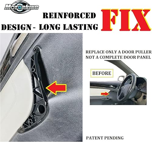 Miniatura 3 de Tirador de manija de puerta interior interior para el lado izquierdo del conductor compatible con Mercedes Benz 98-03 CLK320 CLK430 CLK55 AMG 3.2L