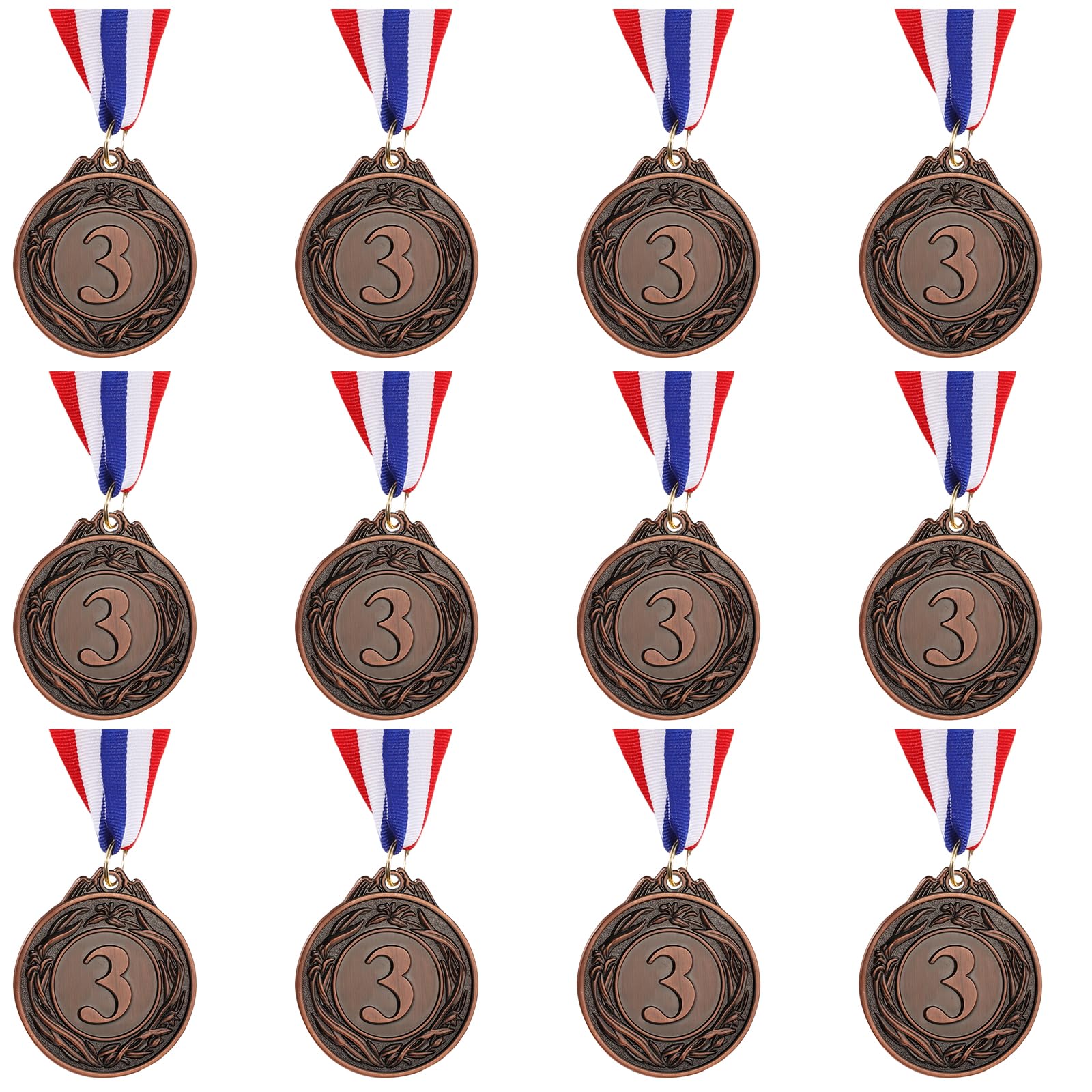 Simpeak 12 Pezzi Medaglie Premiazioni Metallo, Medaglie per Il Primo Vincitore per Campioni Sportivi a Tema Olimpico Bomboniere per Feste Cerimonia Incentivi per Studenti Giochi diurni, 2 Pollici