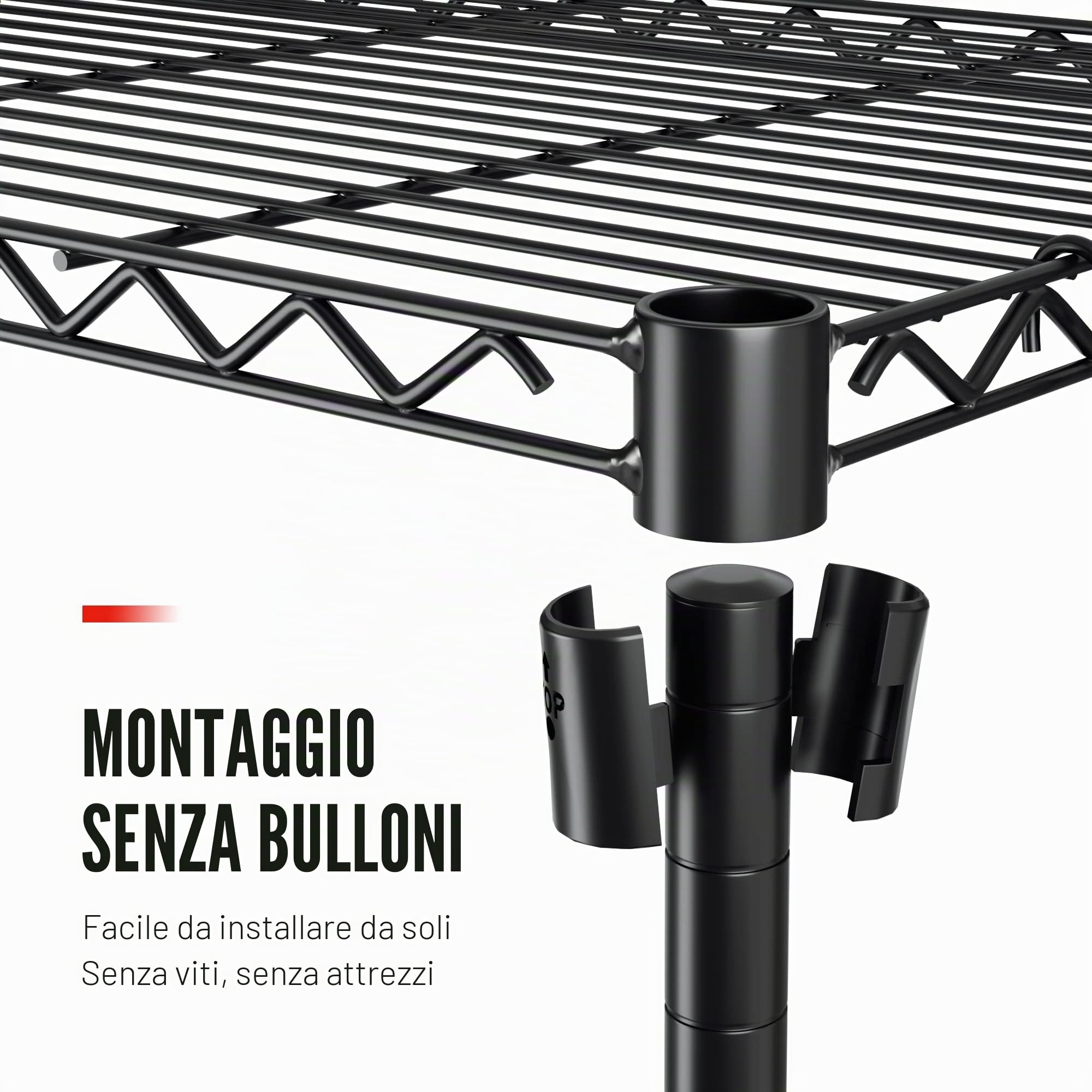 WORKPRO Scaffali portaoggetti in metallo a 5 ripiani, ripiani regolabili con ganci per dispensa, armadio, cucina, cantina, 76,2 cm x 35,6 cm x 152,4 cm