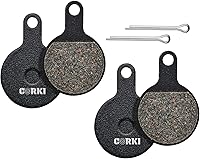 Corki 2 Pairs Semi-Metallic Disc Brake Pads for Tektro Novela IOX Brakes - Max Bite, Durable Replacement