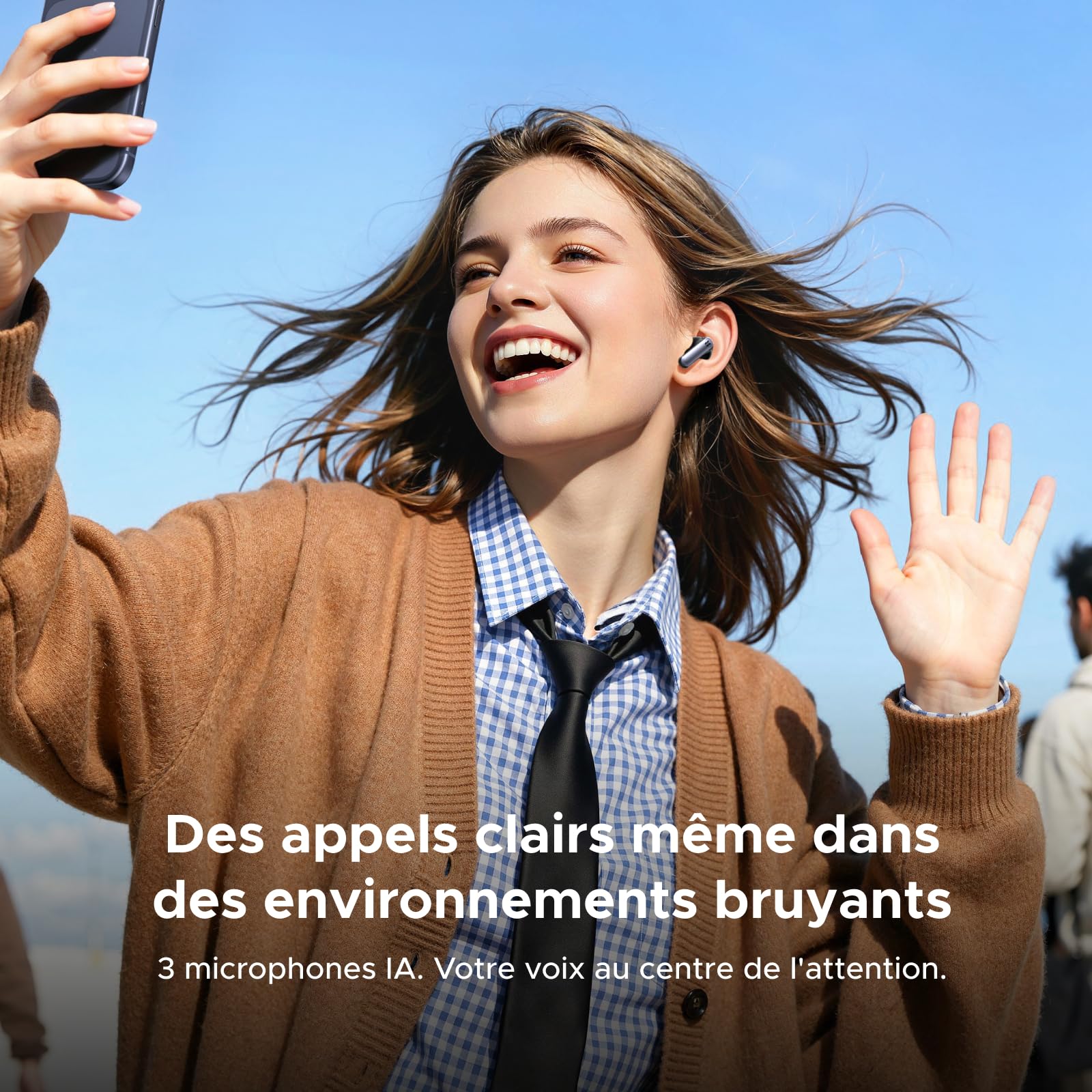 UGREEN EchoBuds Plus Écouteurs Bluetooth sans Fil ANC Adaptative 55db Hires