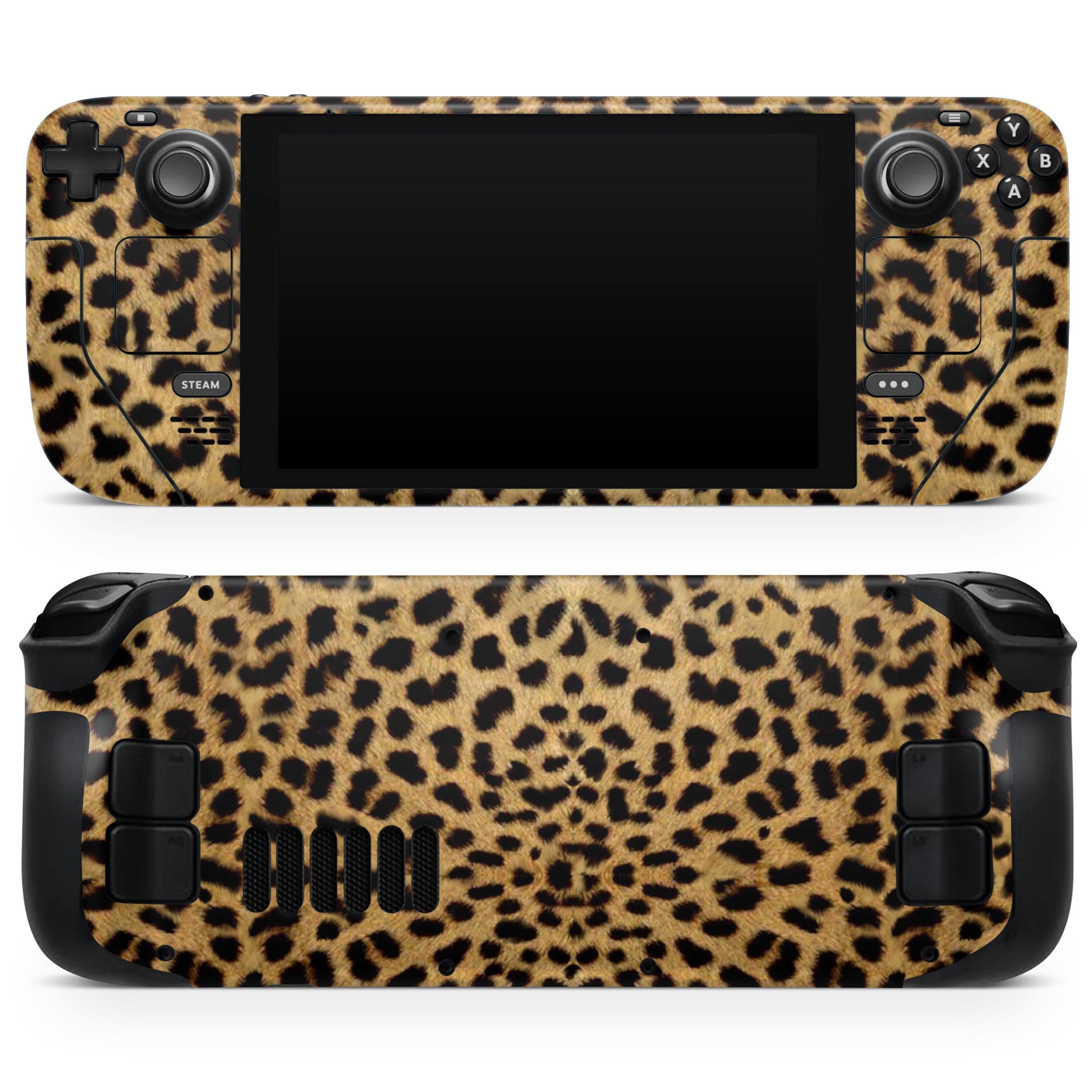 Design Skinz - Compatible with Steam Deck - Skin Decal Protective Scratch-Resistant Removable Vinyl Wrap Cover - Orange Cheetah Fur Pattern