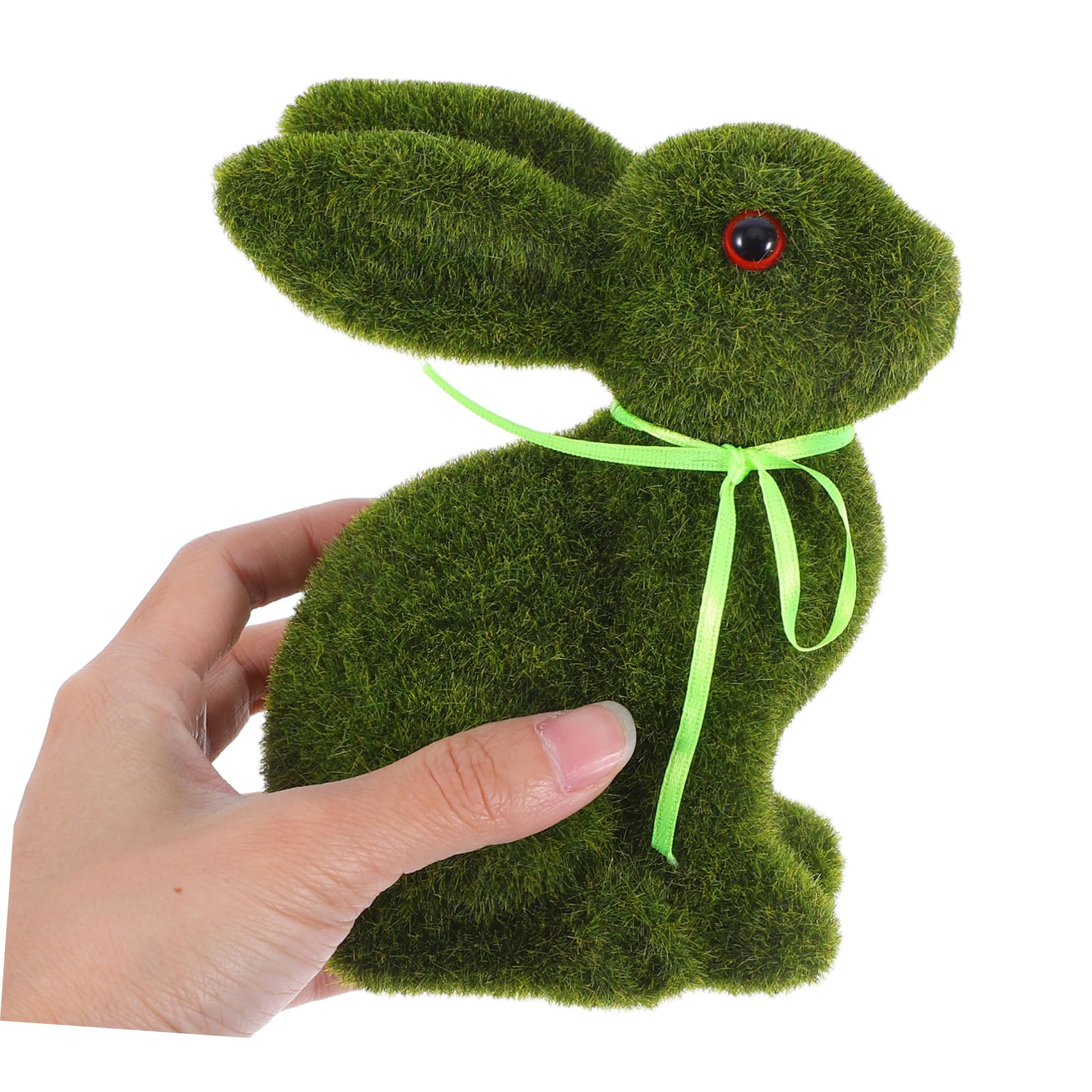 SOLUSTRE 4stücke Adorable Flocked Bunny Dekoration Für Ostern Realistische Plüschkaninchenfigur Für Wohnkultur Und Festliche Anlässe Und Sicher