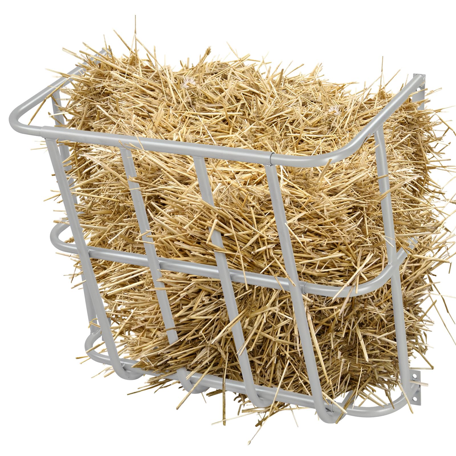 UDeuxff Hay Feeder Goat, Multiple Sided Goat Hay Rack, Heavy Duty Iron Wall Hay Rack for Sheep, Horses, Effortless Installation in Farm, Yield ﻿
