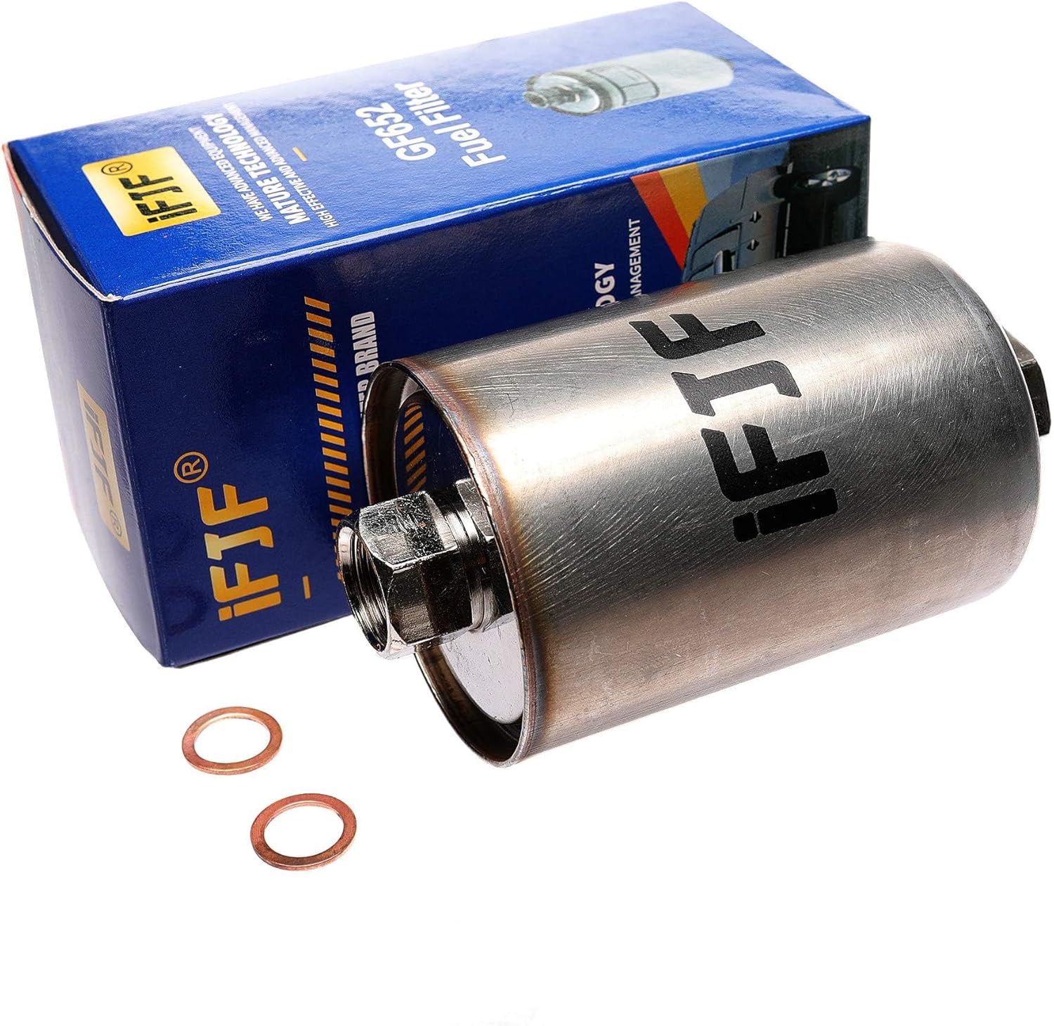 iFJF Six GF652 (FF5026) Professional Inline Fuel Filter Replacement for Chevy/GMC C1500 C2500 C3500 Silverado/Sierra 2500HD Suburban Express Avalanche Replaces 33481 G3727 6 Packs