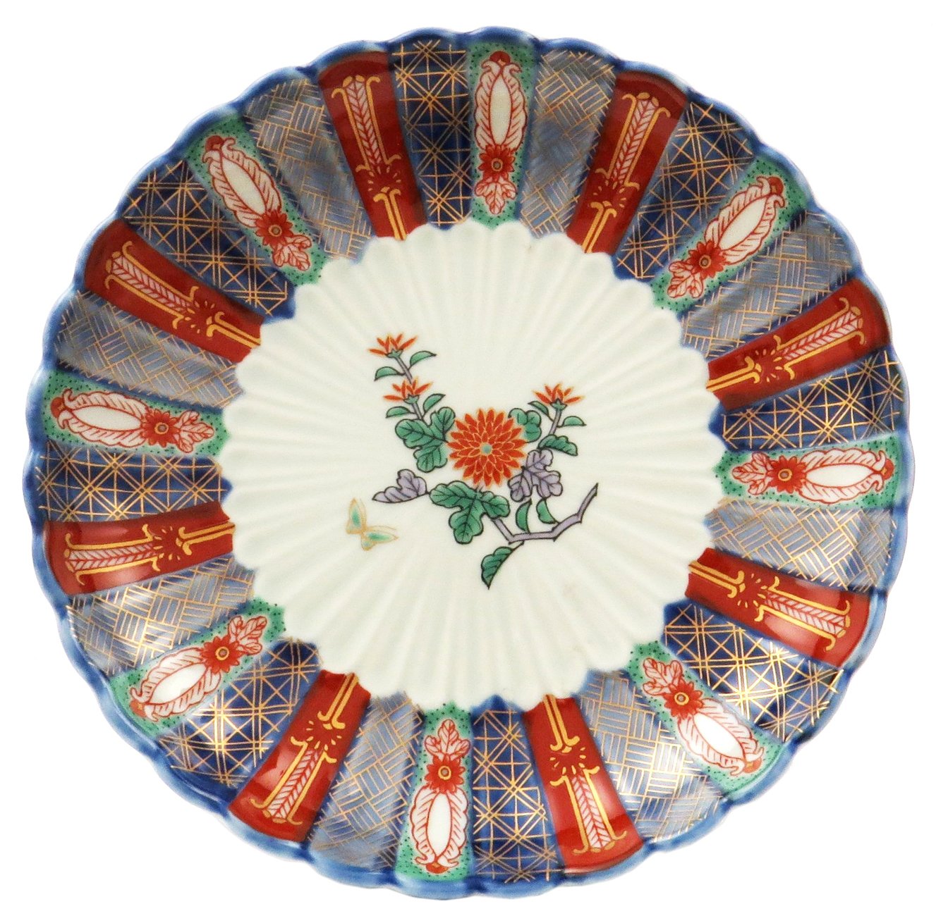 林九郎窯 献上錦魚紋 古伊万里様式 盛皿 大皿 高台 有田焼 未使用