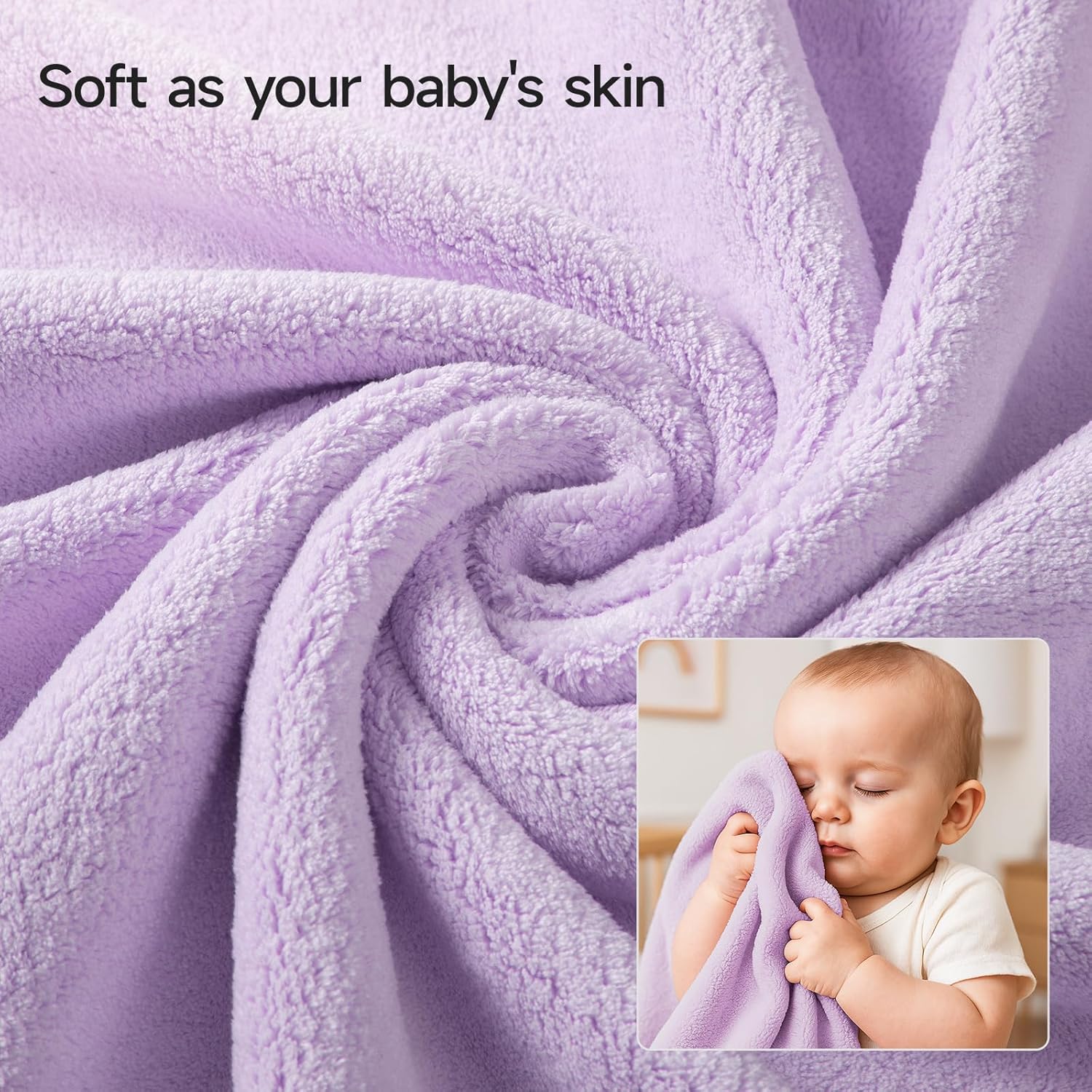 REDKISS Towel Set of 6 - Oversized Bath Sheets (70 x35 in), 670GSM Ultra Soft & Highly Absorbent, Quick Dry Purple Bath Towels Sets for Bathroom, Spa, Hotel, Gym