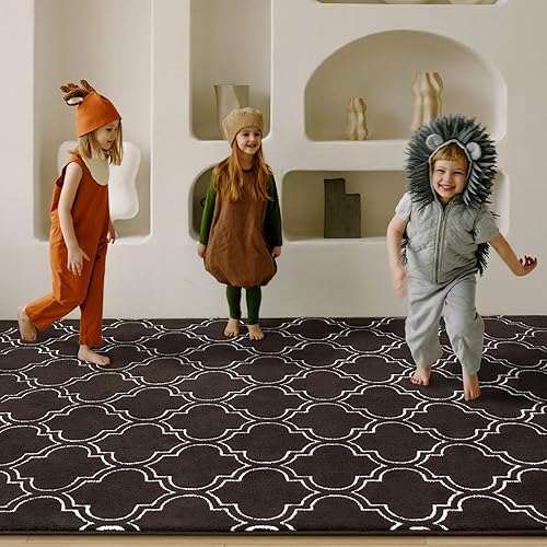 Miniatura 7 de Amearea Alfombra mullida para interiores, alfombras marroquíes suaves con enrejado para dormitorio, alfombra moderna para sala de estar, habitación