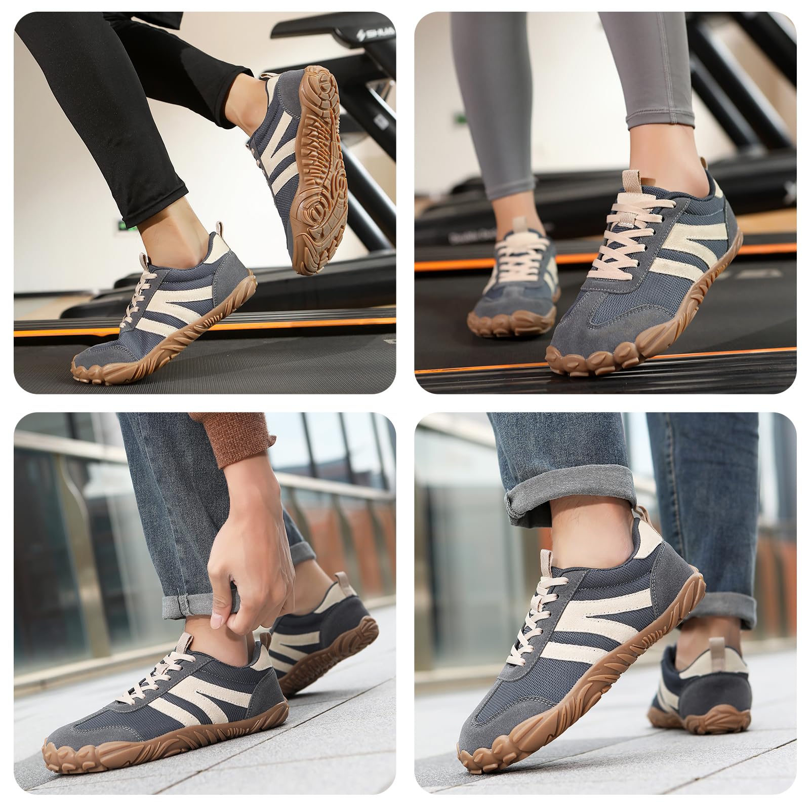 AONETIGER Zapatillas Barefoot Hombre Mujer Ligeras Zapatos Minimalista con Horma Ancha Transpirables Deporte Calzado Descalzo Exterior Interio Gr.36-47 EU - 2