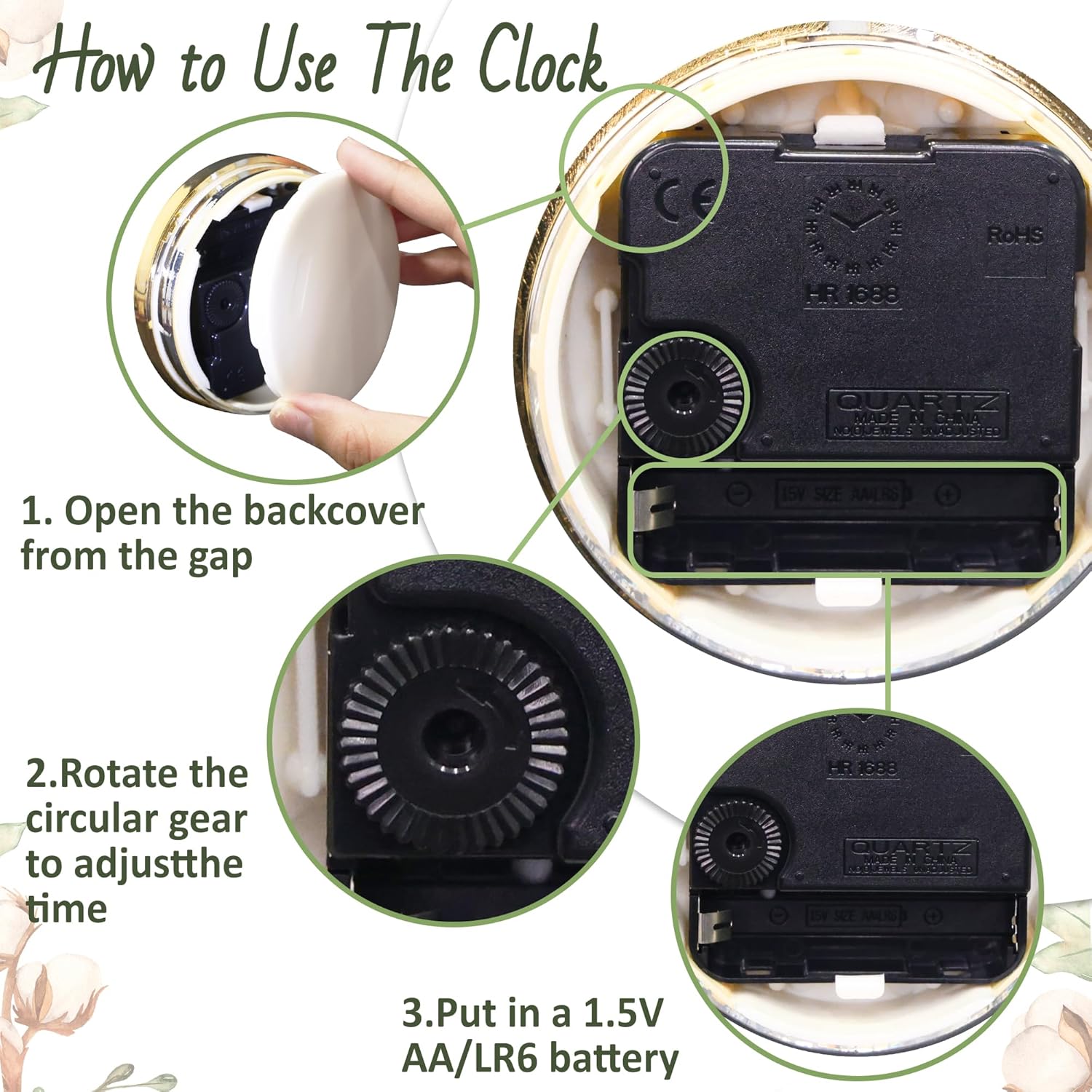 50th Anniversary Wedding Gift, Anniversary Quartz Clock, Desk Table Clock, 50 Years of Marriage, Golden Wedding for Couple, Parents, Grandparents (Wooden Base with LED Light)