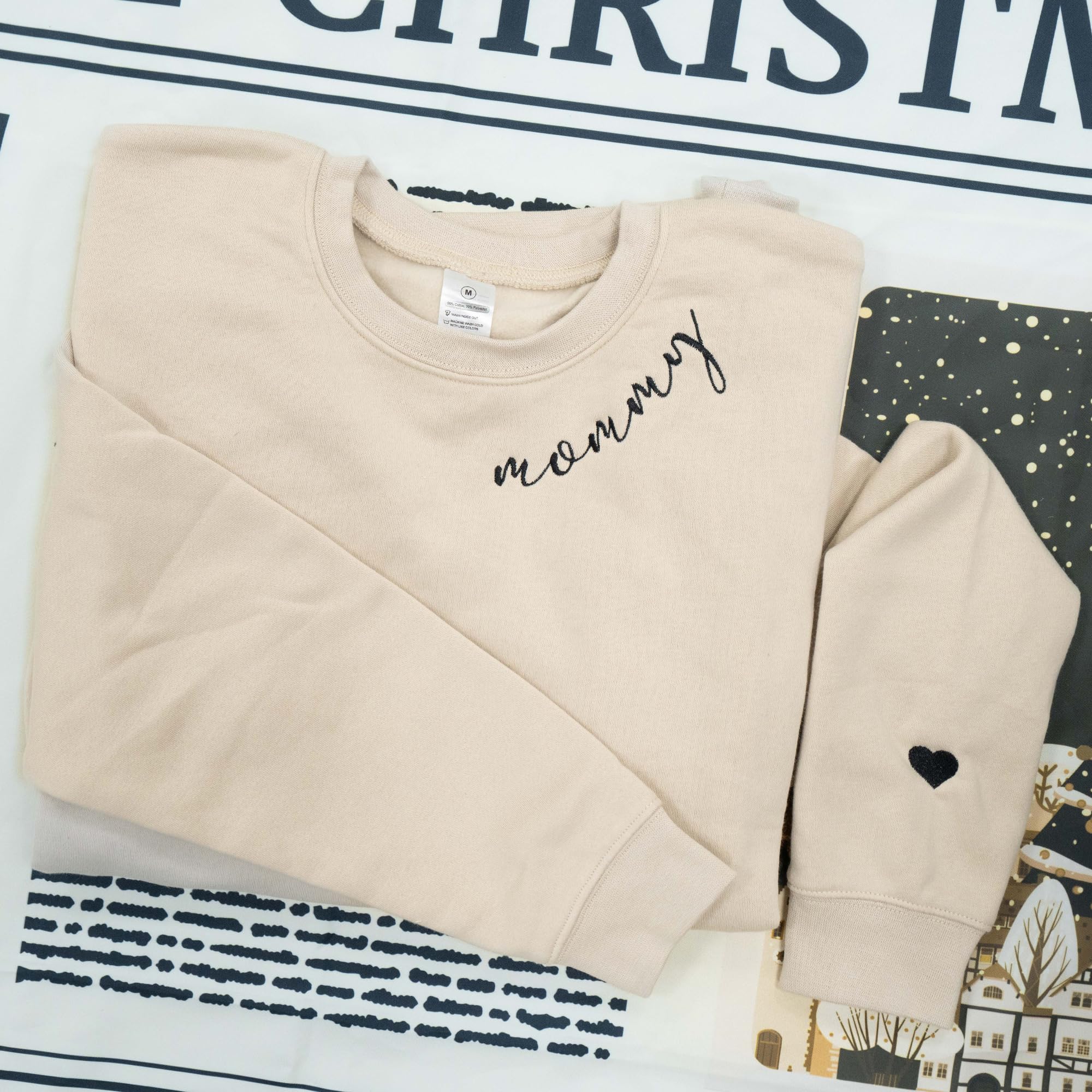 Nani - Mama Mom Grandma Embroidered Crewneck Sweatshirt - Gifts For Dog Mom Grandma Mimi Nana Gigi Mother's Day Christmas