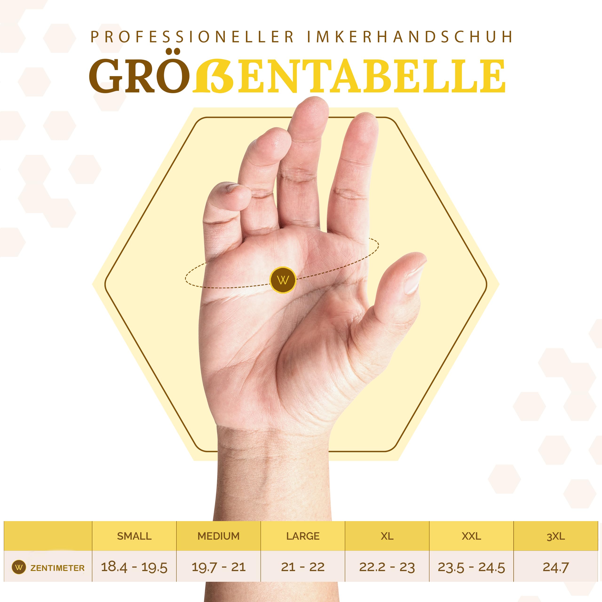 Imkerhandschuhe Ziegenleder – Maximaler Stichschutz, Beige, L | Kurze Bienenhandschuhe für Imker | Weich, griffig & atmungsaktiv | Robuste Imkerei-Ausrüstung der Profi-Serie für Honigbienen