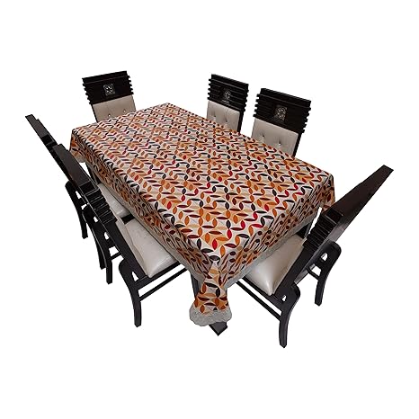 DREAM CARE PVC Waterproof Dining Table Cover for 6 & 8 Seater | Bold Abstract Print & Rectangular Protector | Size : 60 x 90 Inches | (Multicolor)