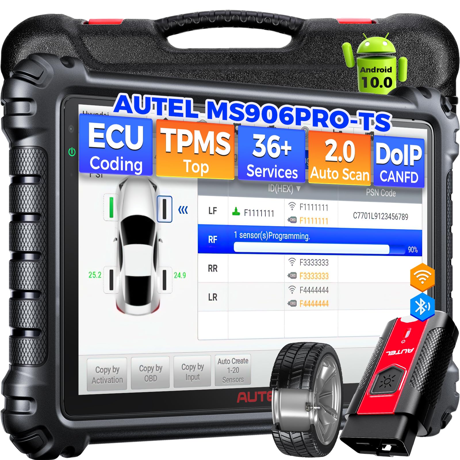 Amazon.com: Autel Scanner MaxiSys MS906 Pro-TS, Full TPMS OE Coding as MS906  PRO2-TS | 2026 Up of MP900TS/MS906 PRO/MS906MAX, Top TPMS Scan Tool, 3000+  Bidirectional Tests, 36+ Service, CAN FD&DoIP Auto Scan Autel MaxiSys MS906 PRO TS OBD2スキャナー 全システム診断スキャンツール MS906PRO MS906TS ECUコーディング TPMSセンサープログラミングツール 双方向診断 36