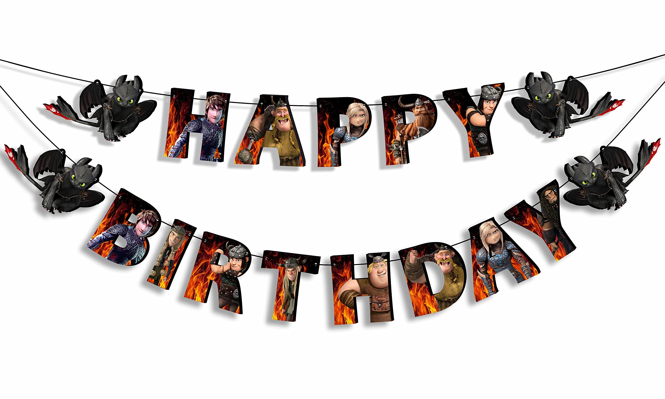 Seyal How to Train Your Dragn Happy Birthday Banner