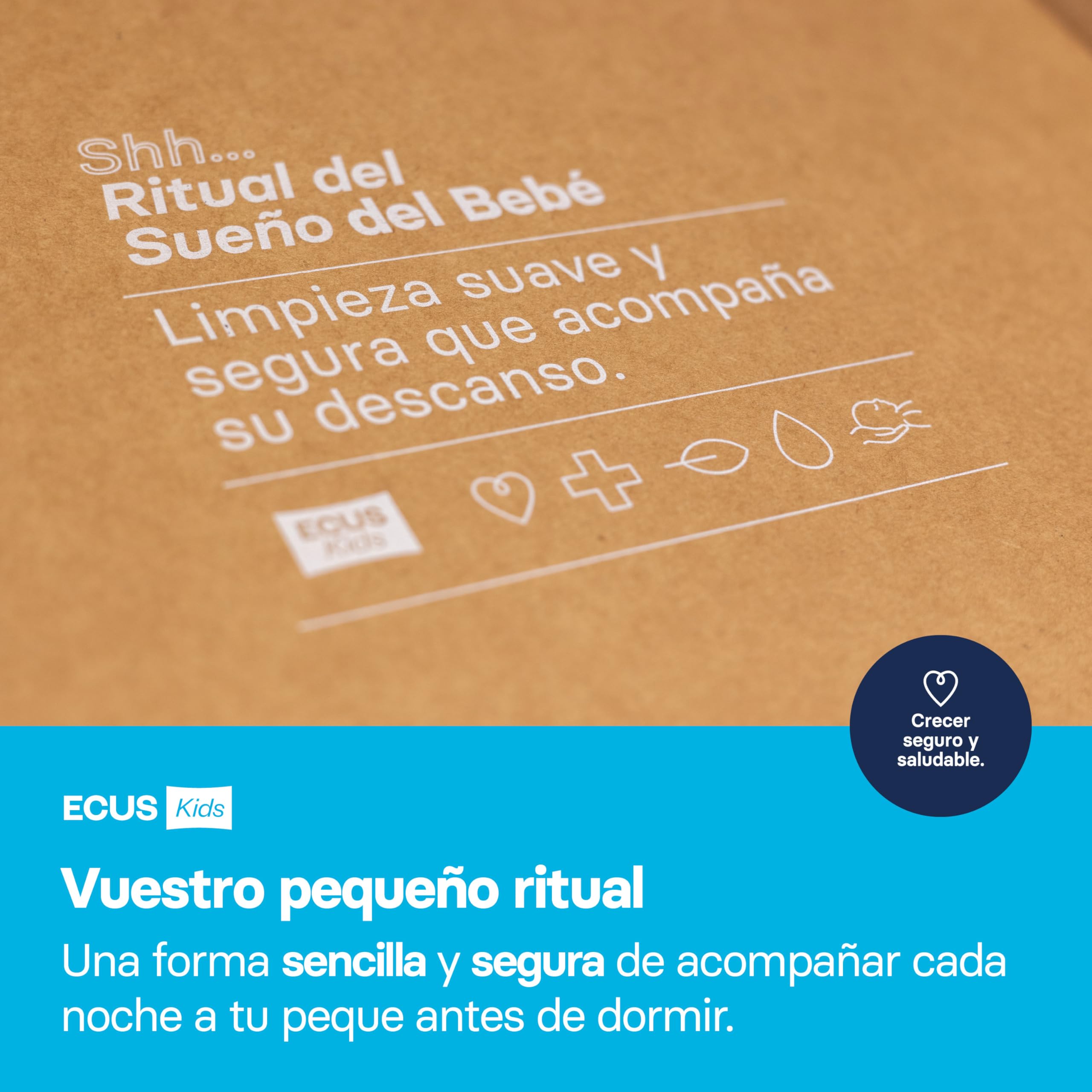 ECUS Kids Pack Crema Bebe Ritual del Sueño con Probióticos. Regalo bebe | Detergente, crema hidratante y bruma relajante, piel delicada, ideal como regalo para recién nacido