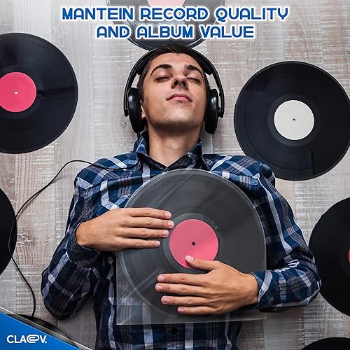Miniatura 9 de Claev 100 fundas interiores para discos de vinilo de 33 LP (12 pulgadas, en forma de U, translúcido), no se amontonan, antiestáticas, cubiertas