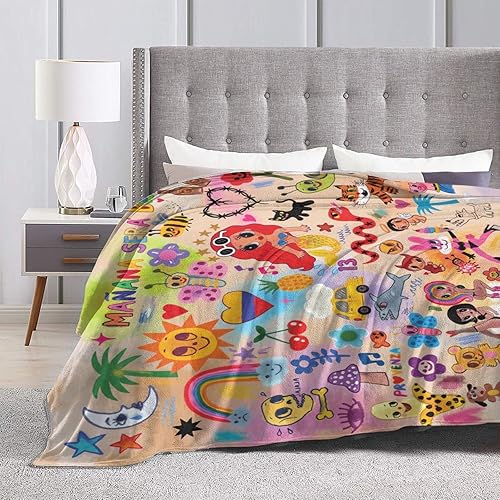 Miniatura 5 de Mantas súper suaves de franela ligeras para todas las estaciones, para sofá, cama, viajes y campamento, 50 x 40 pulgadas