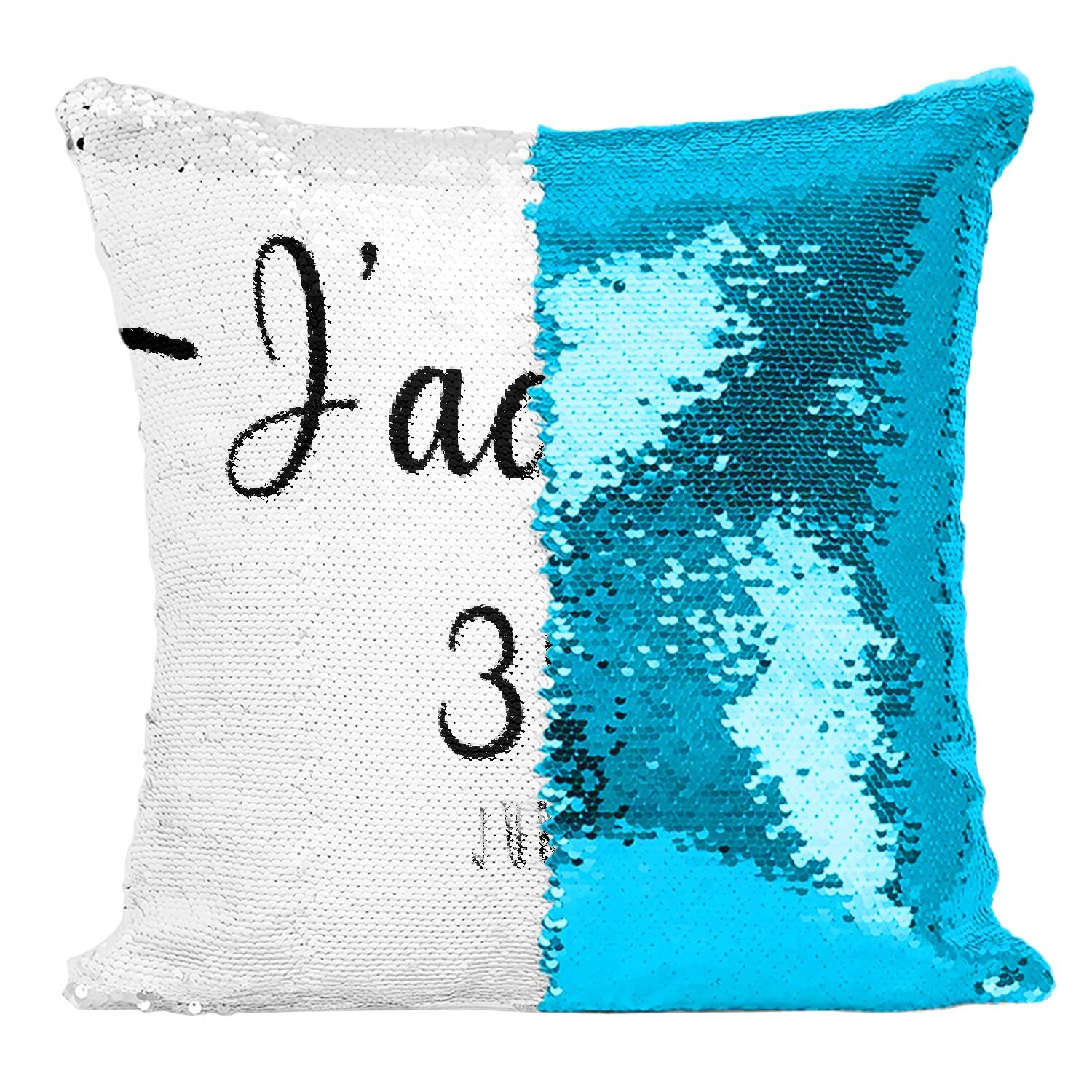 Coussin sequin turquoise 39 Jura pour illuminer votre canapé