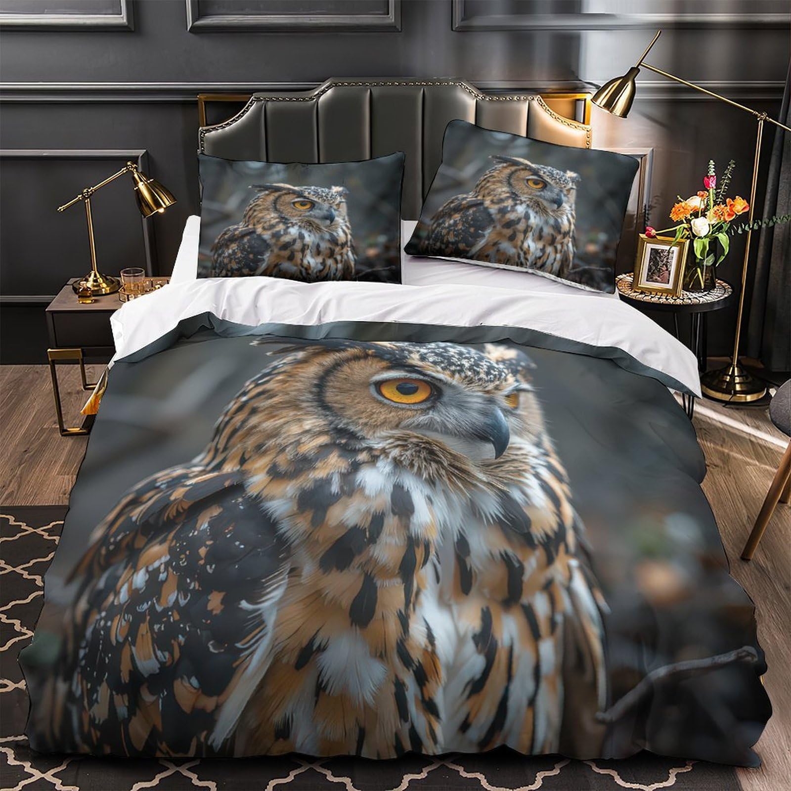 Housse de couette hibou super douce, le cadeau d'anniversaire idéal pour enfant
