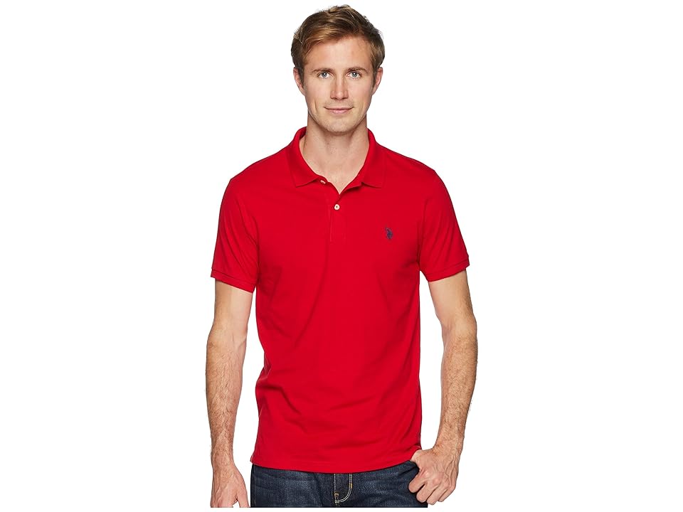 

U.S. POLO ASSN. Jersey Polo Shirt (Winning Red) Men's Clothing