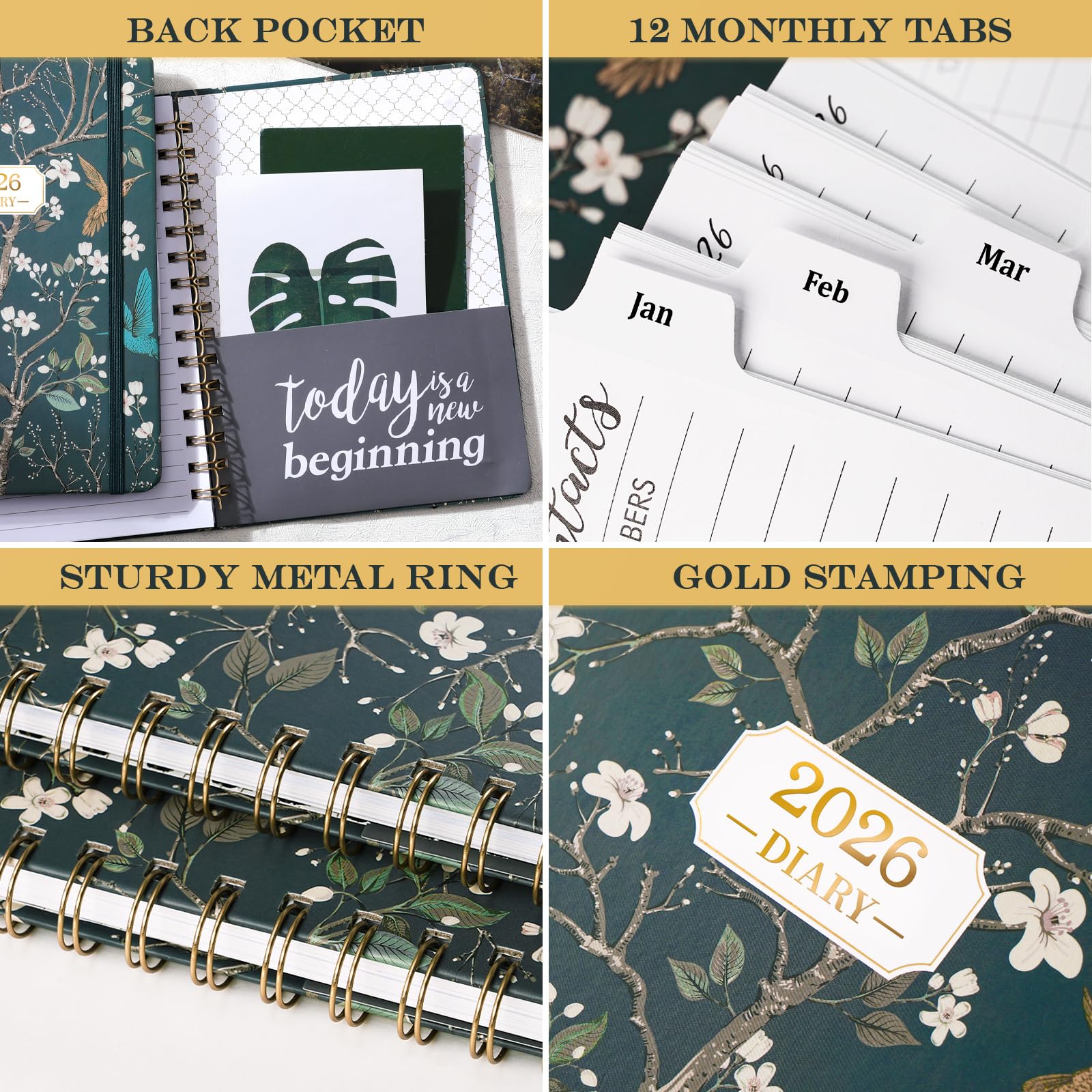 Finocam - Agenda 2026 Semana Vista Vertical | Enero - Diciembre (12 Meses) | Agenda A5 Con Goma Elástica Y Cinta Punto | Tapa Blanda Flexi Lisa - Negro - Catalán