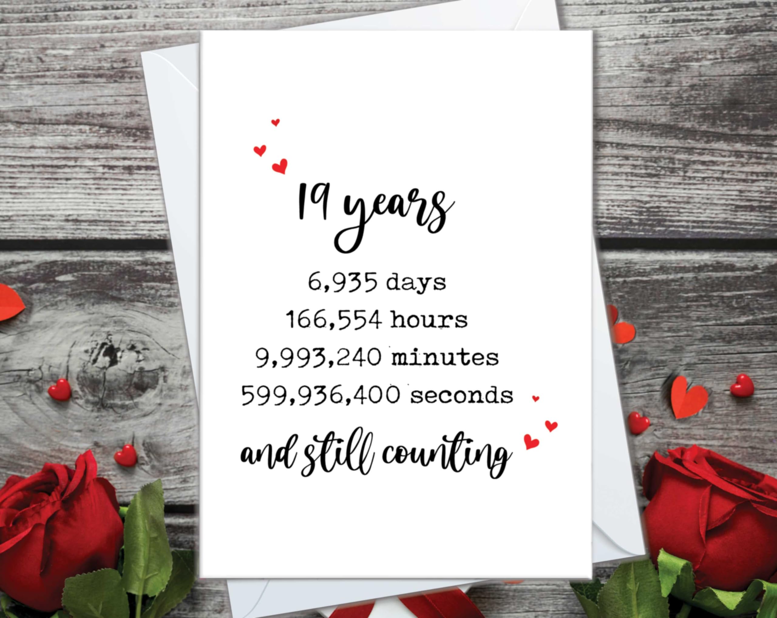 Carte Amusante De 19E Anniversaire Pour Femme Ou Mari 6940