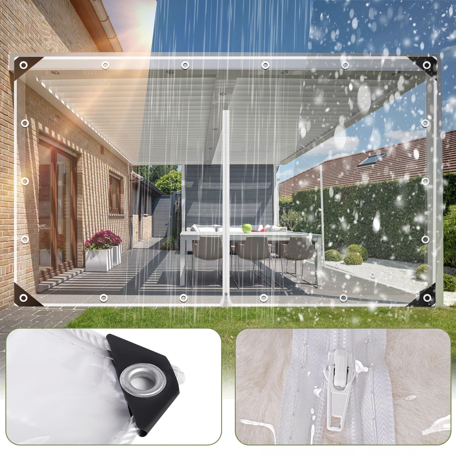 Dekzeil, waterdicht, zwaar belastbaar, 180 g/m²