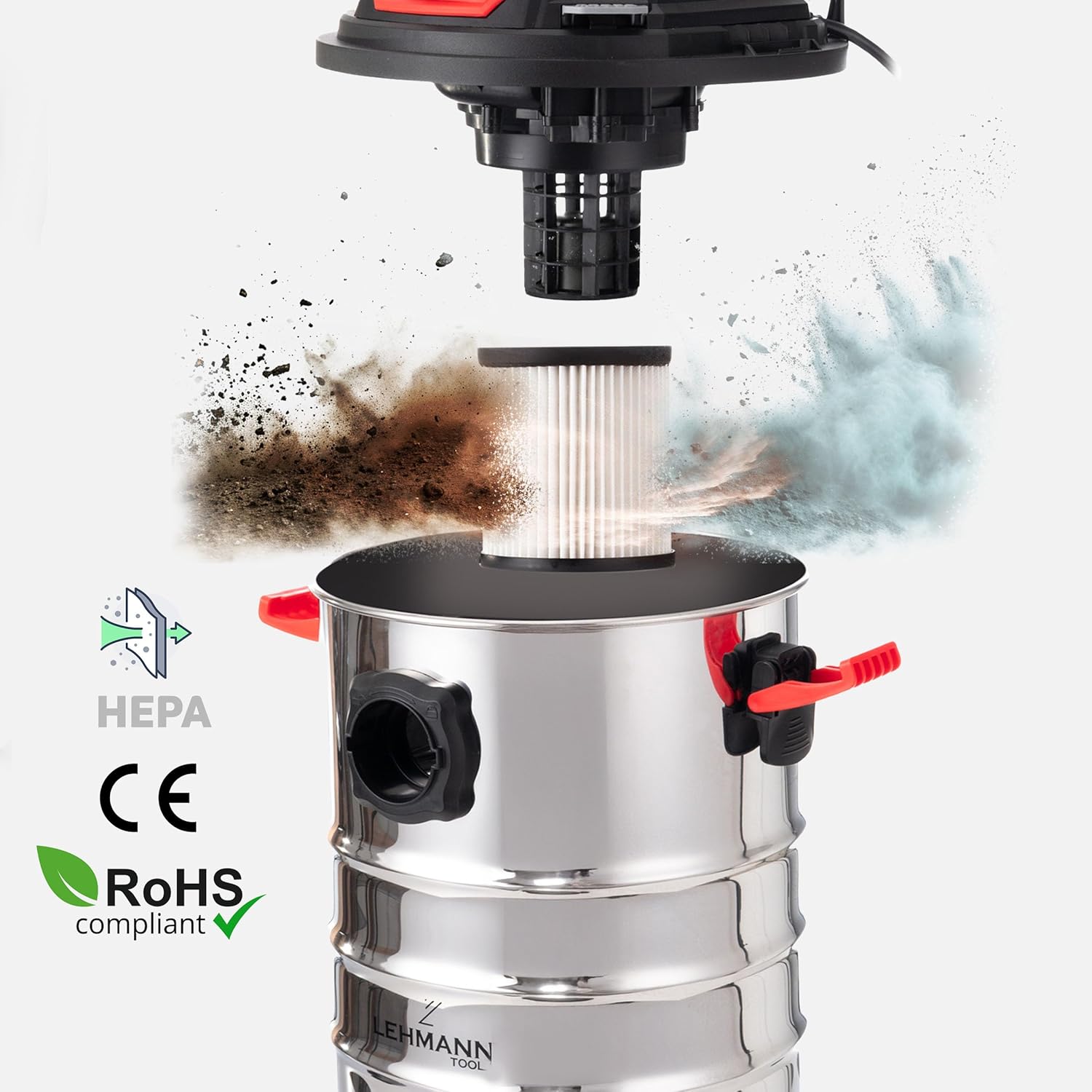 Installation and removal of HEPA filter in LEHMANN LTOVI-1530B vacuum cleaner