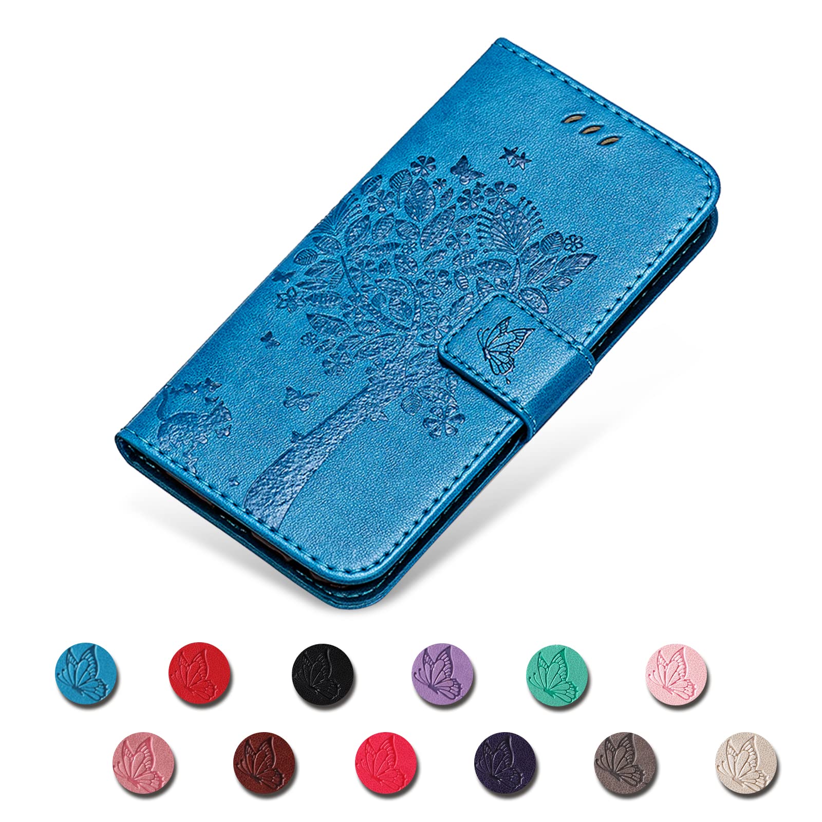 Funda para Xiaomi Redmi Note 11 4G / Note 11S, Funda Tapa Libro Movil de Cuero PU, Ranura para Tarjeta Plegable Billetera Carcasa para Redmi Note 11 4G / Note 11S (Azul) - 3