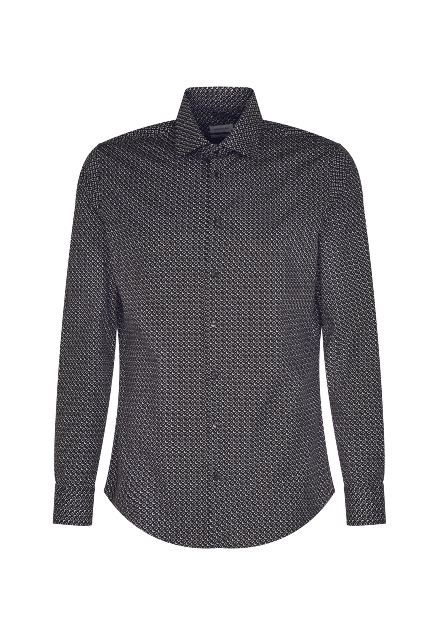 Seidensticker Herren Slim Fit Langarm Kragen Hemd