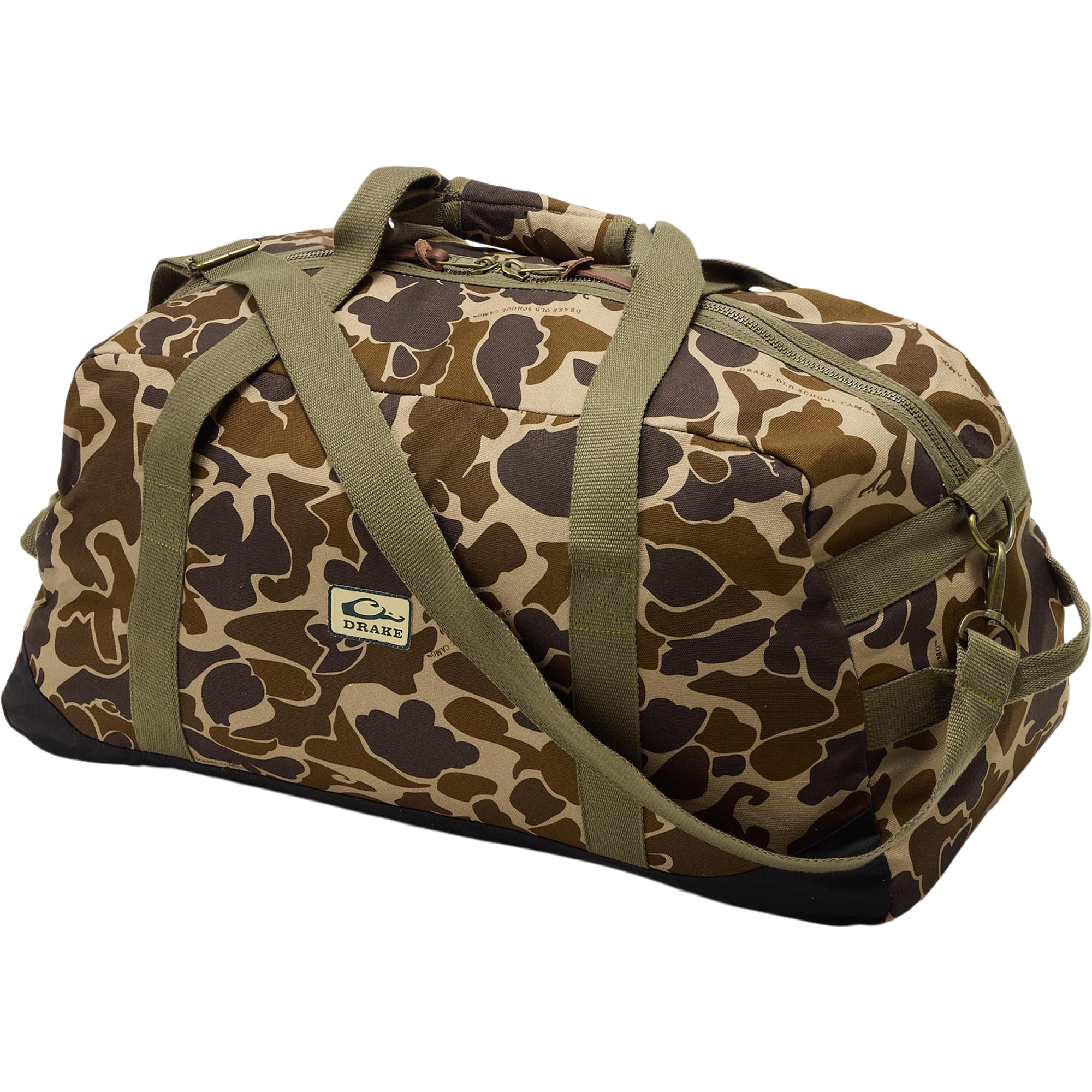 Drake Waterfowl Throwback 80 Duffle Bag with Rugged Canvas, Reinforced Suede Bottom and Metal Hardware for Travel, Hunting, and Outdoor Gear